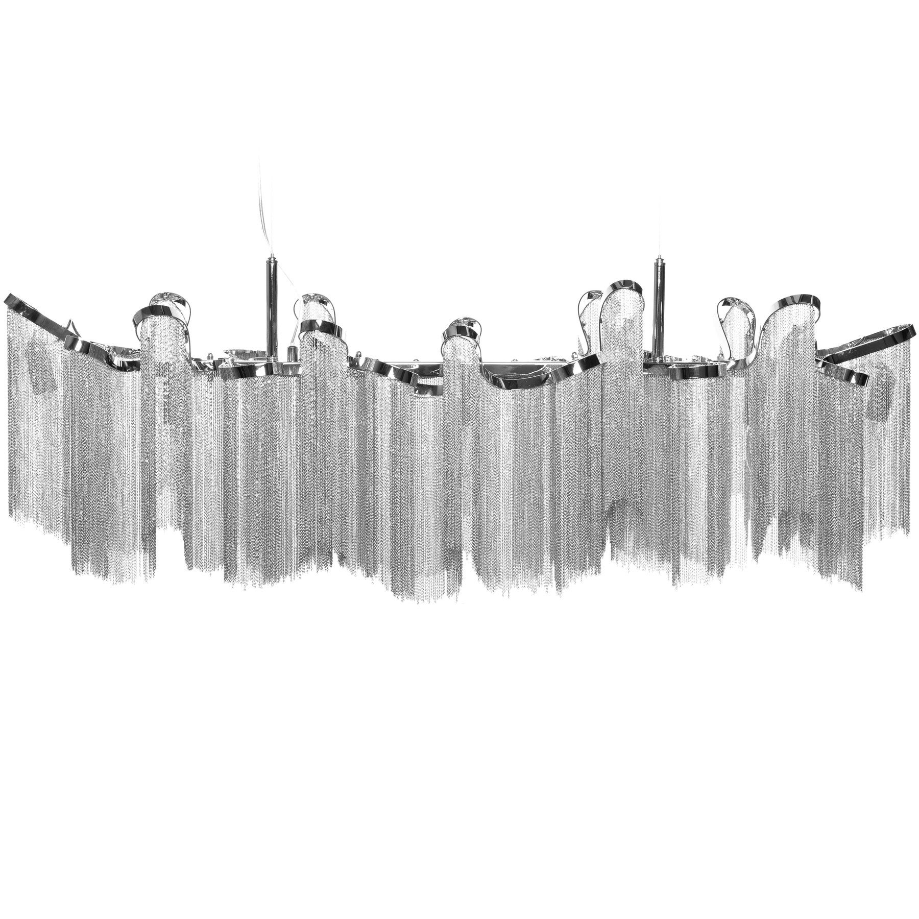 riess-ambiente Hängeleuchte ROYAL 118cm silber, ohne Leuchtmittel, Wohnzimm günstig online kaufen