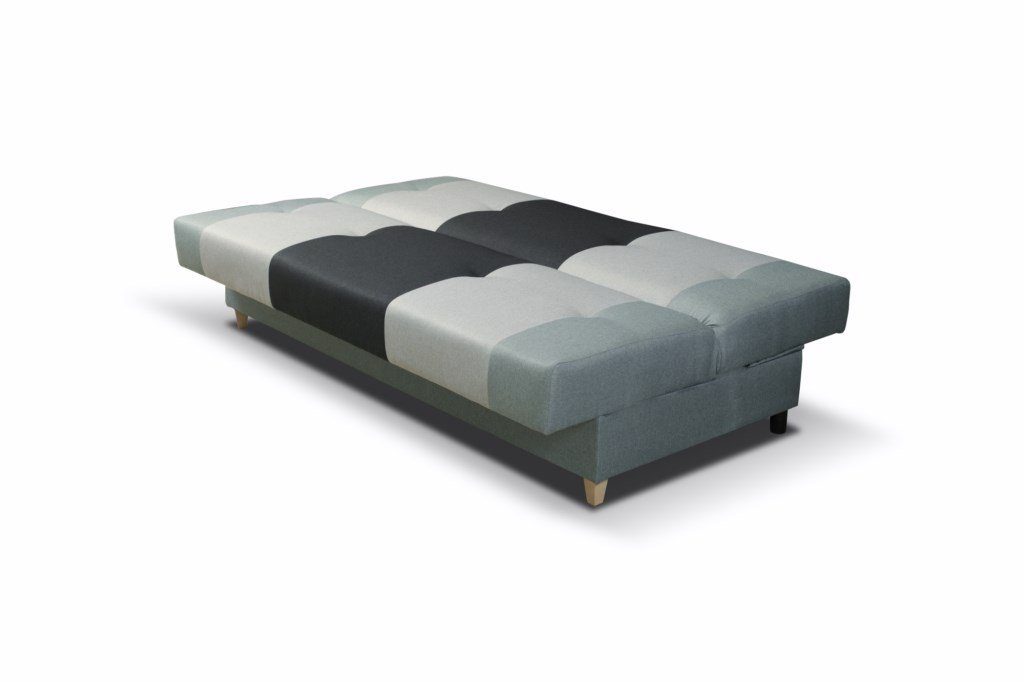 mit mit Sofa Wohnzimmer TWISTER Wellenfedern Beautysofa Bettkasten, Schlafsofa für Anthrazit