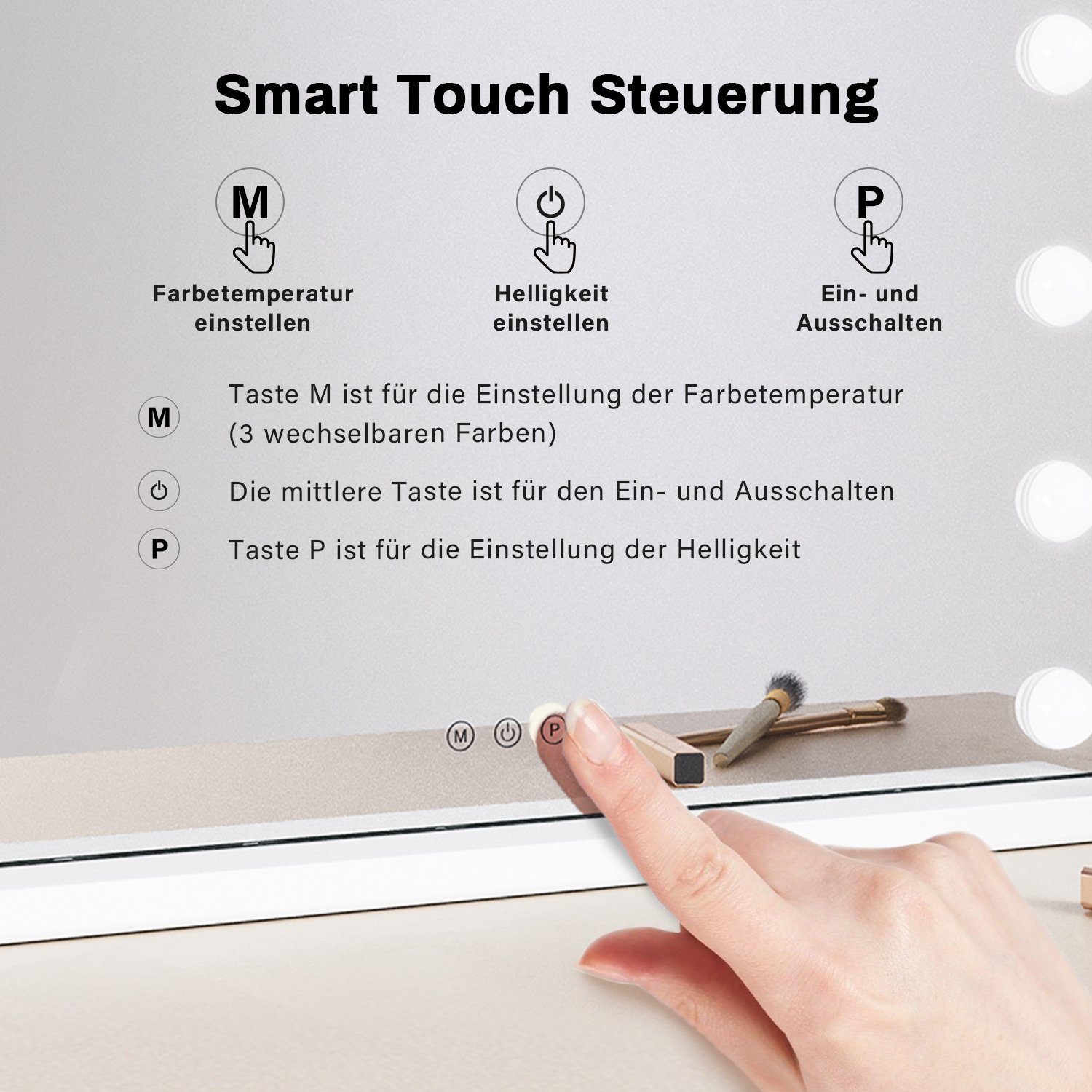 SONNI Schminkspiegel Schminkspiegel mit beleuchtung, Make-up, Hollywood Spi günstig online kaufen