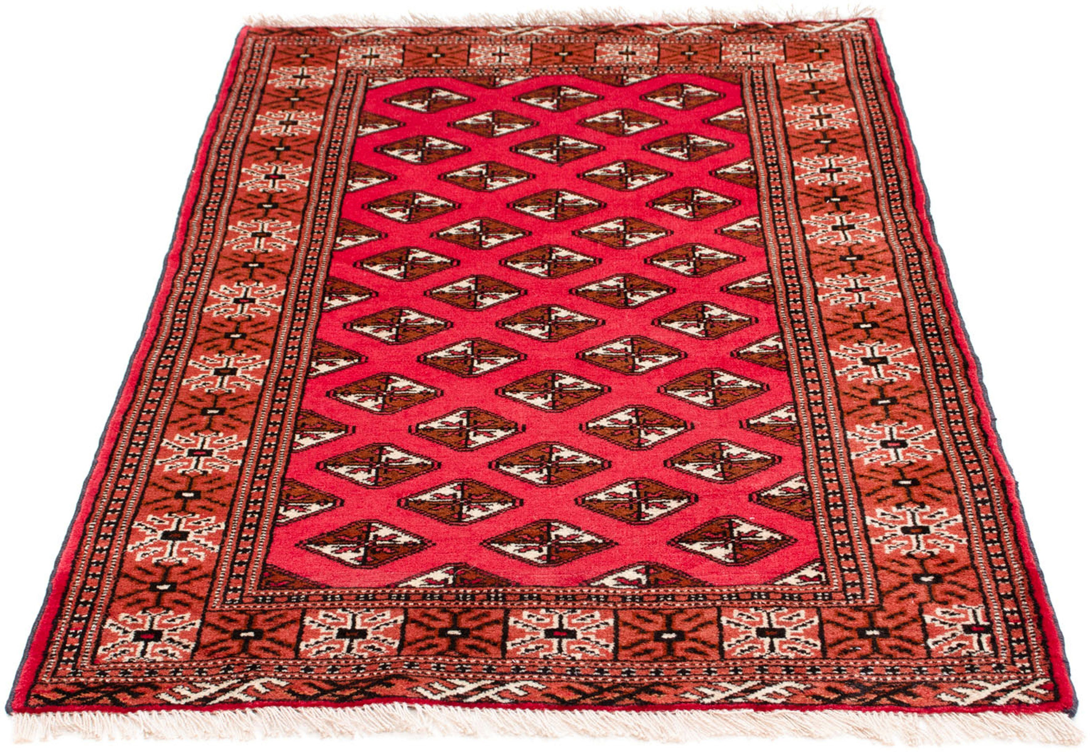 Orientteppich Belutsch - 136 x 87 cm - rot, morgenland, rechteckig, Höhe: 8 mm, Wohnzimmer, Handgeknüpft, Einzelstück mit Zertifikat