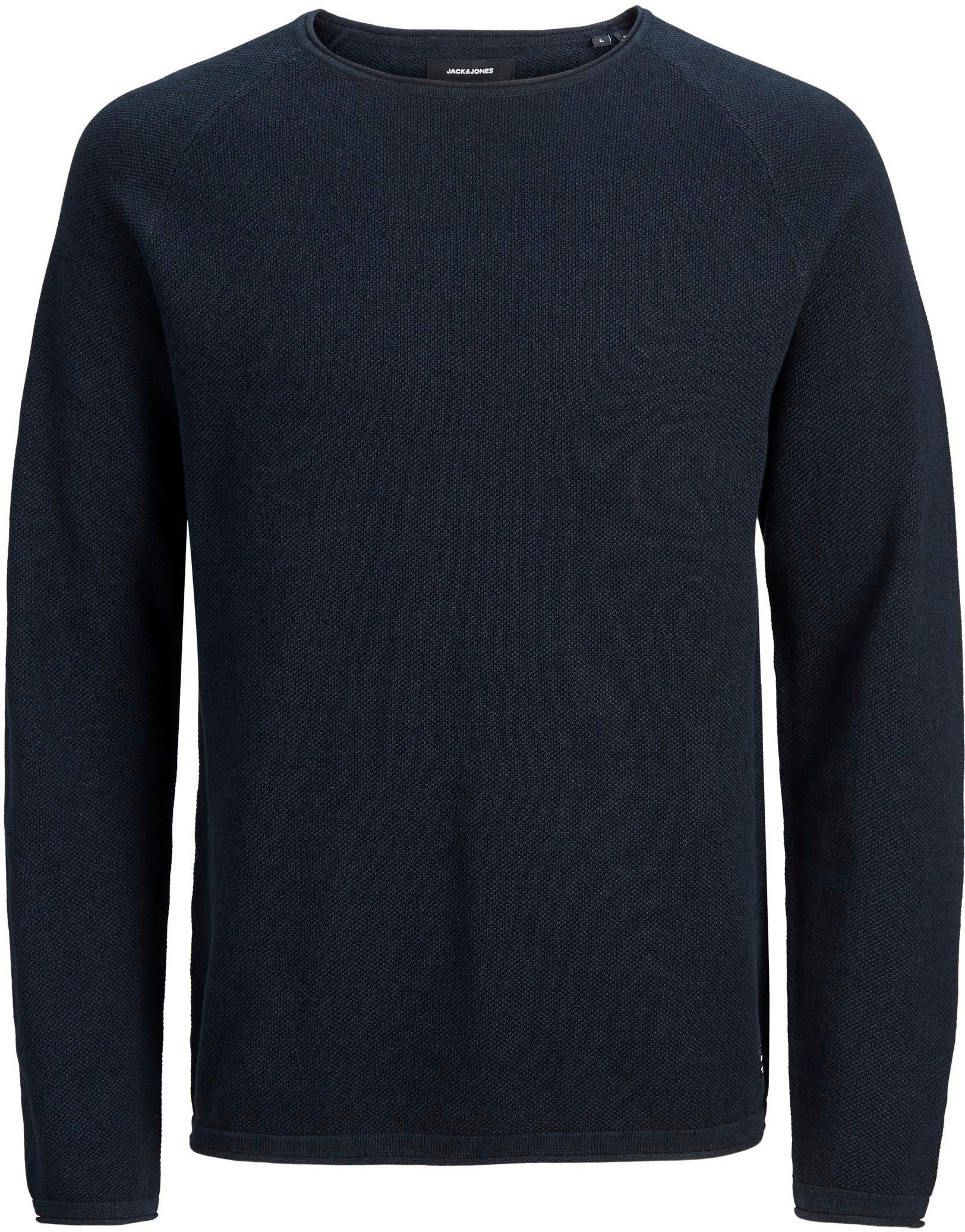 Jack & Jones KNIT Rundhalspullover dunkelblau HILL