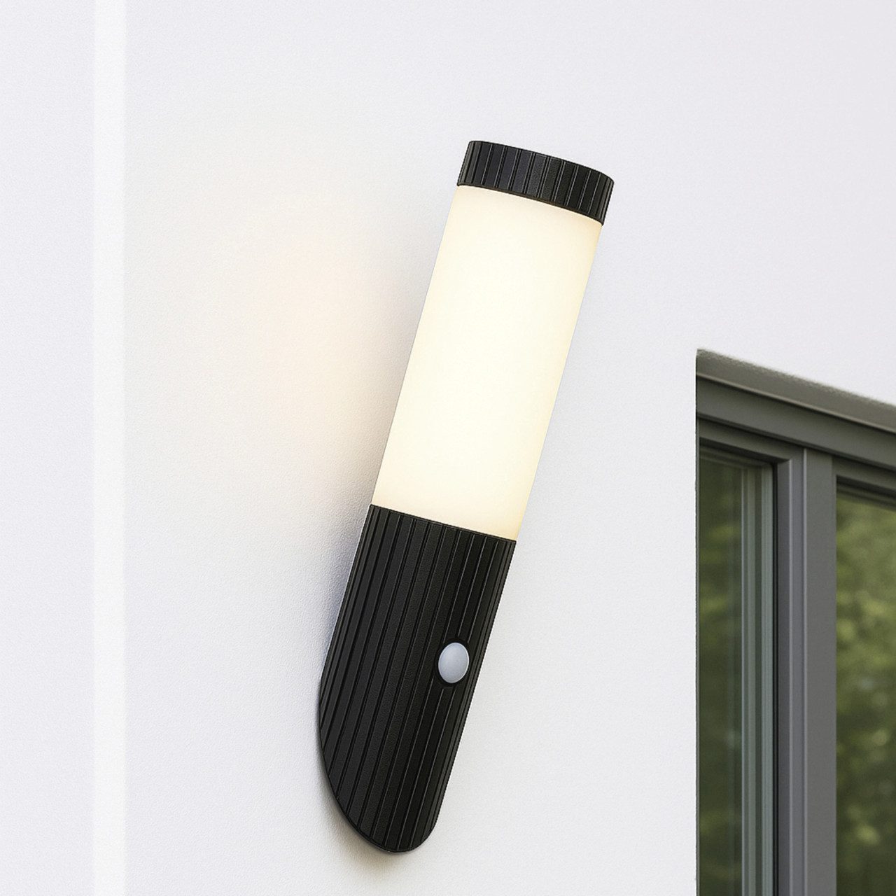 Brilliant LED Außen-Wandleuchte Brilliant Außenwandleuchte Cassio 40 x 17 cm, Ohne Leuchtmittel, Nicht dimmbar ohne Bewegungsmelder