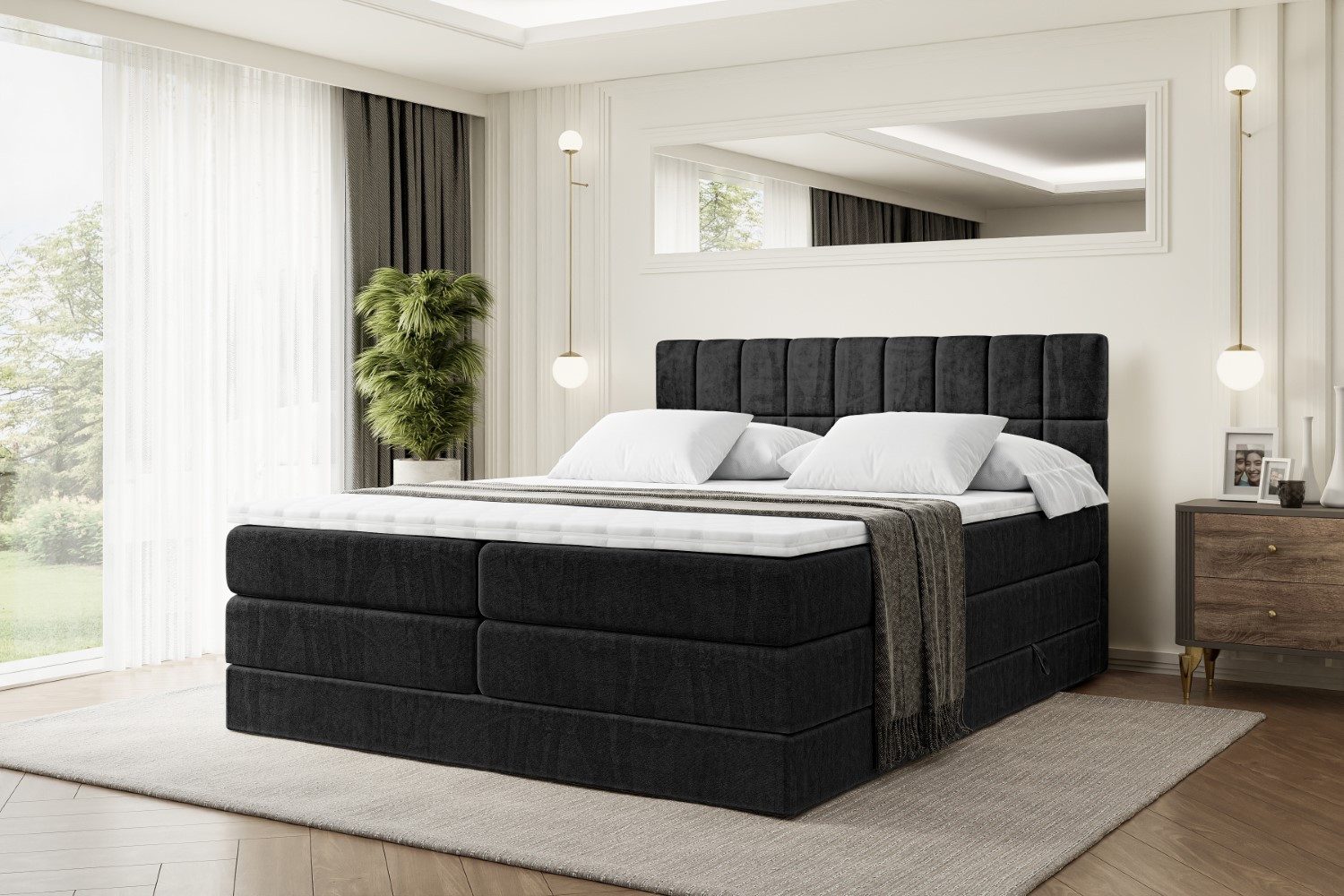 ALTDECOR Boxspringbett MIAMI KING (Multipocket-Matratze H4, günstig online kaufen