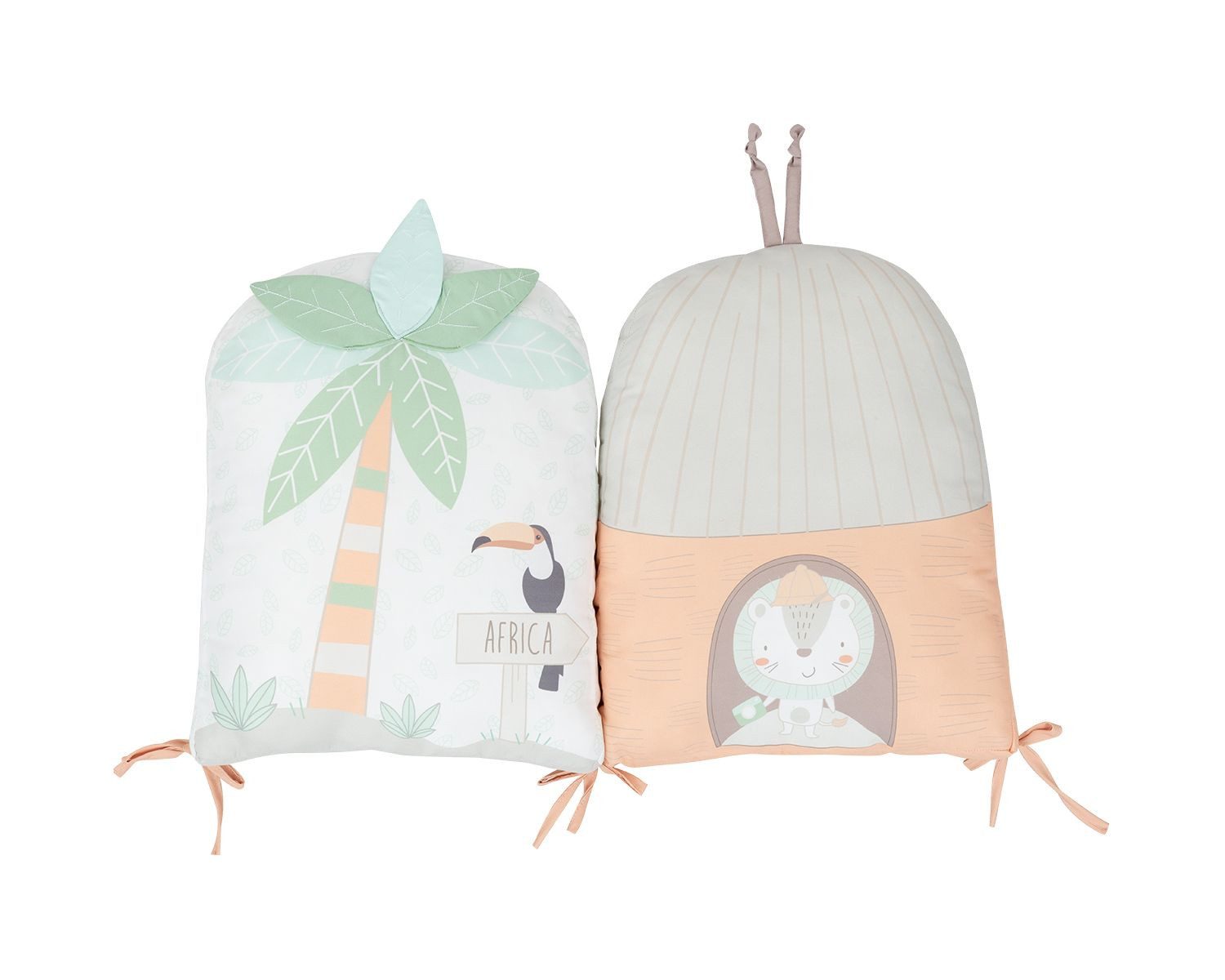 Kikkaboo Babykissen 5-teilig, Plüsch, Bettumrandung, Befestigungsschnüre, Aufbewahrungsbeutel – Bild 4 von 4