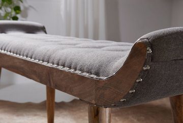 KADIMA DESIGN Sitzbank Maßholz/Leder/Stoff-Sitzmöbel, Modern, Chesterfield-Stil, robust