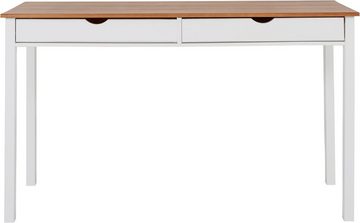 INOSIGN Schreibtisch Gava, aus massiven Kiefernholz, mit praktischen Griffmulden, Breite 140 cm