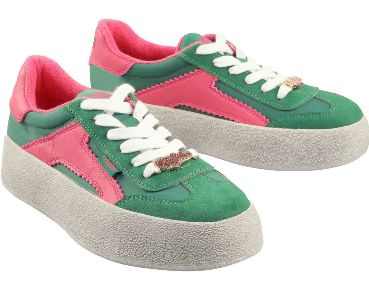Buffalo Buffalo Sneaker Low Cajo Grün/Pink 40 Sneaker günstig online kaufen