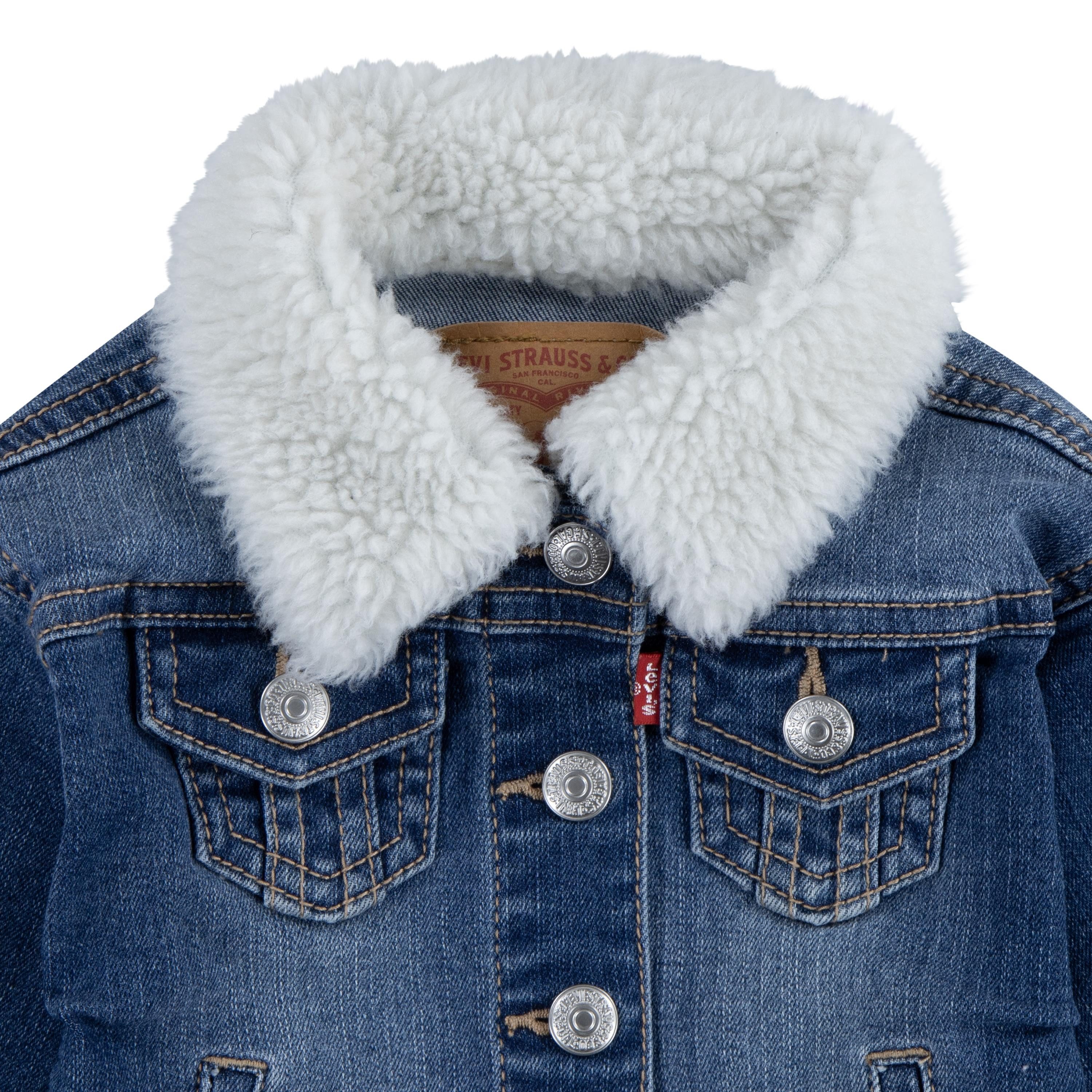 Levi's® Kids Shirt, Hose & Jäckchen LVG 3PC SHERPA TRUCKER & JEAN (Set, 3-tlg) im Jeans-Look, for Girls