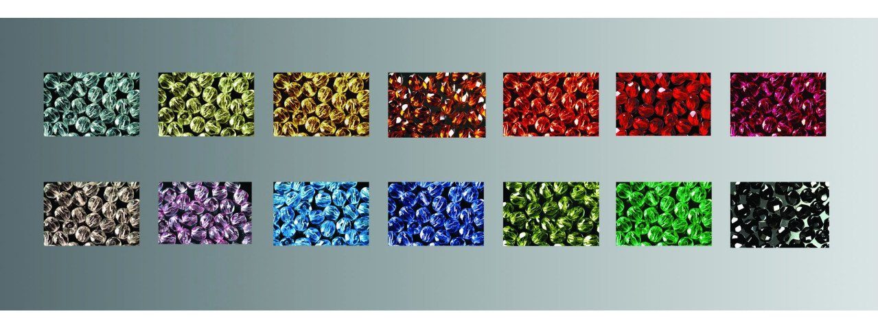 Glorex Bastelperlen Glorex Glasschliff Perlen 6 mm 50 Stück, azurblau
