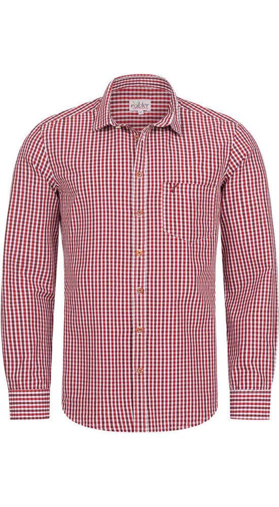Nübler Trachtenhemd Trachtenhemd Langarm Harry in Rot von Nübler | Trachtenhemden