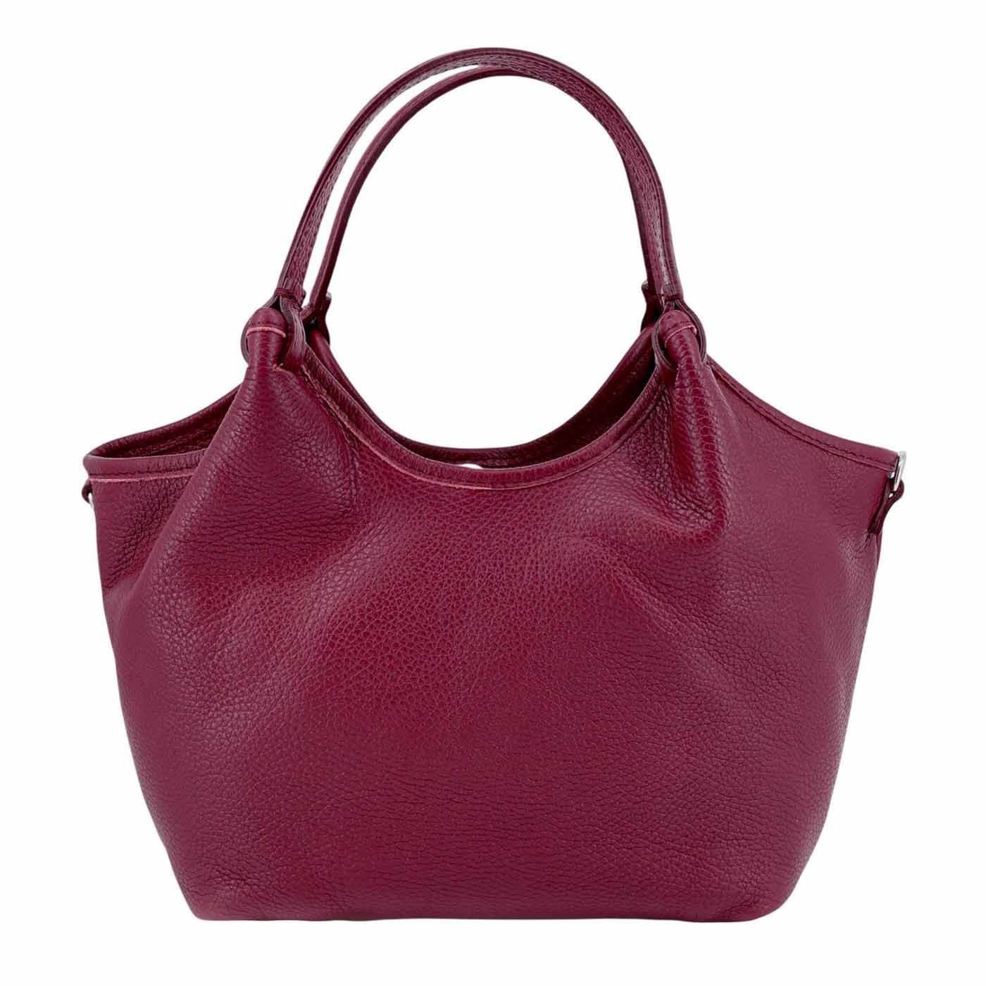 ITALYSHOP24 Shopper Made in Italy Damen Leder Tasche Tote Bag Business Handtasche Freizeit, Schultertasche Crossbody Beuteltasche Henkeltasche Ledertasche Urlaub