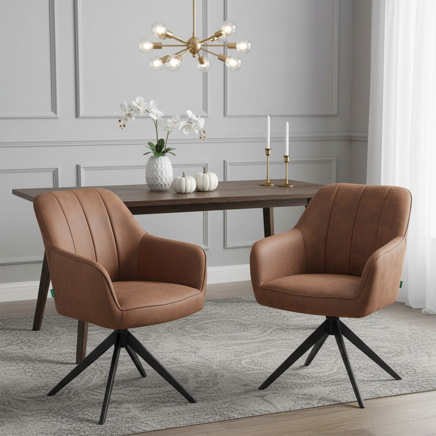 DUBI Möbel Polsterstuhl Mika-Timo 2er-Set, Federkern, günstig online kaufen