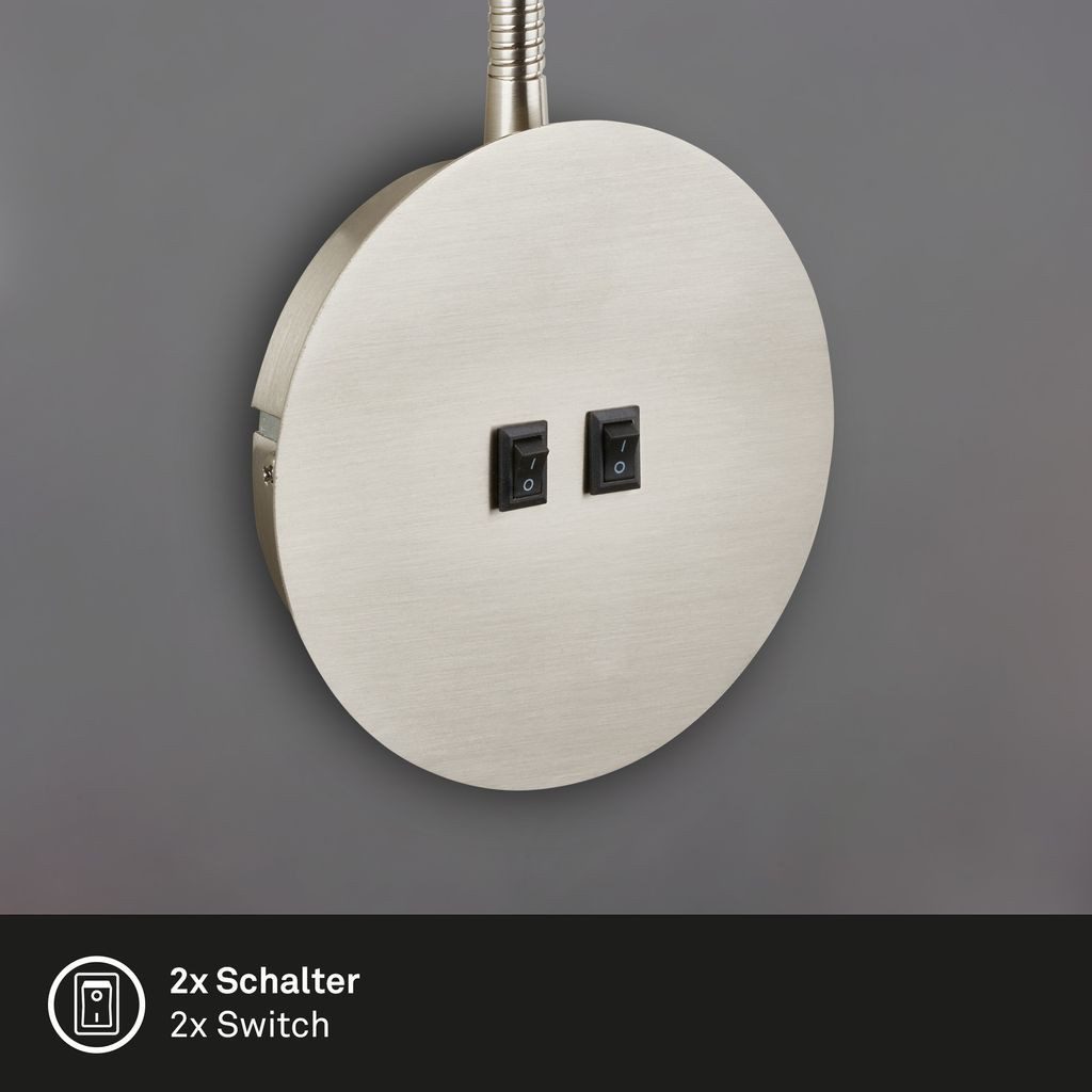 Briloner Leuchten Wandleuchte 2178012, Backlight, ohne Leuchtmittel, 2700K - Extra-Warmweiß