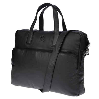 Christian Wippermann Businesstasche 15 Zoll Leder Laptoptasche Aktentasche Arbeitstasche Tasche Herren, Büro Messenger Bag
