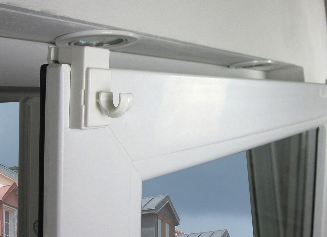 nodeko Klemmstange original Caféhausstange "California" Ø 12 mm mit Klemmhalter, ausziehbar, geklemmt, Scheibengardinenstange, Montage ohne Kleben und Bohren