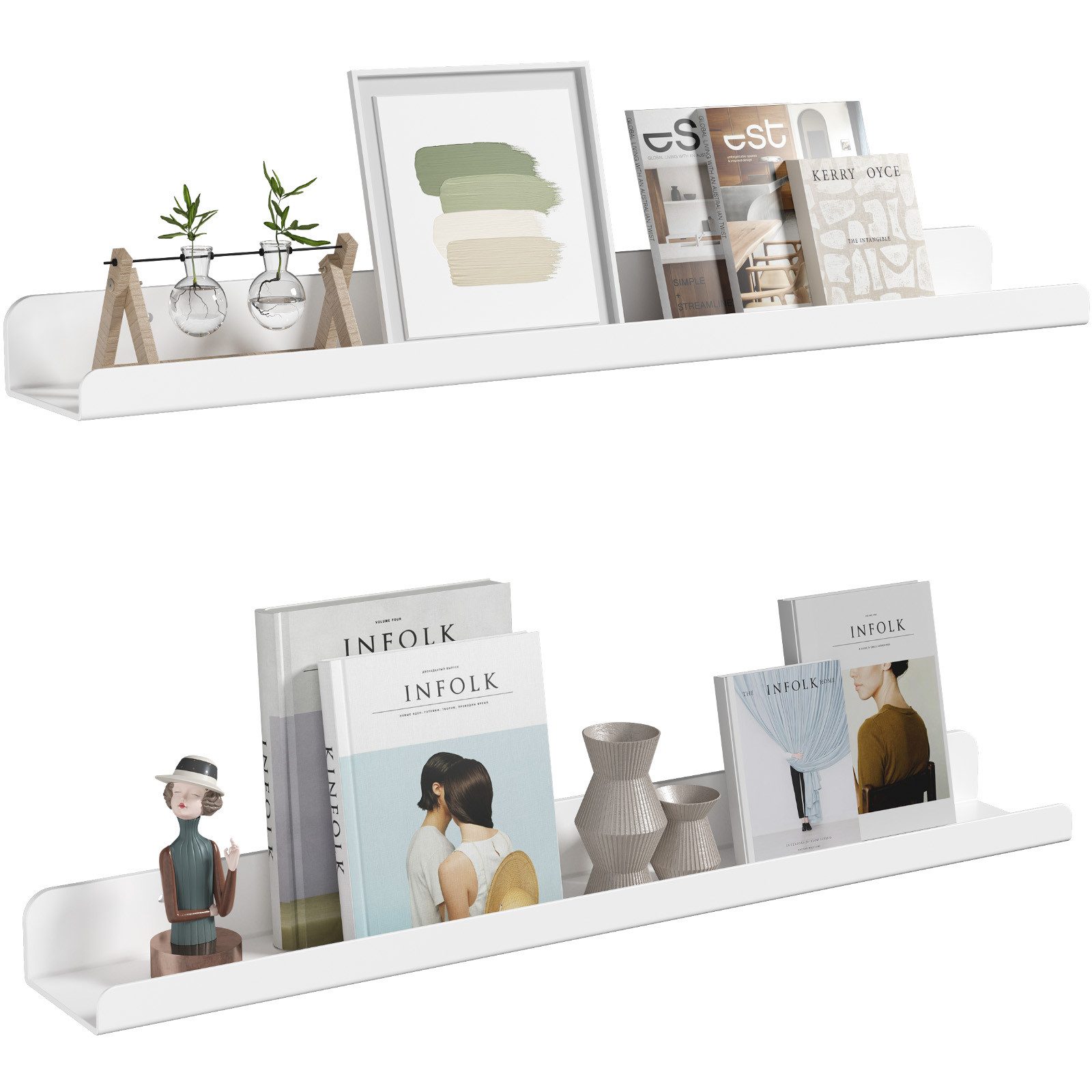 Lifewit Wandregal Bilderbuch Hängeregale, Acryl Wandregal günstig online kaufen