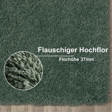 Teppich Banji, my home, rechteckig, Höhe: 37 mm, Uni Farben, weich und flauschig, auch als Läufer & in rund erhältlich