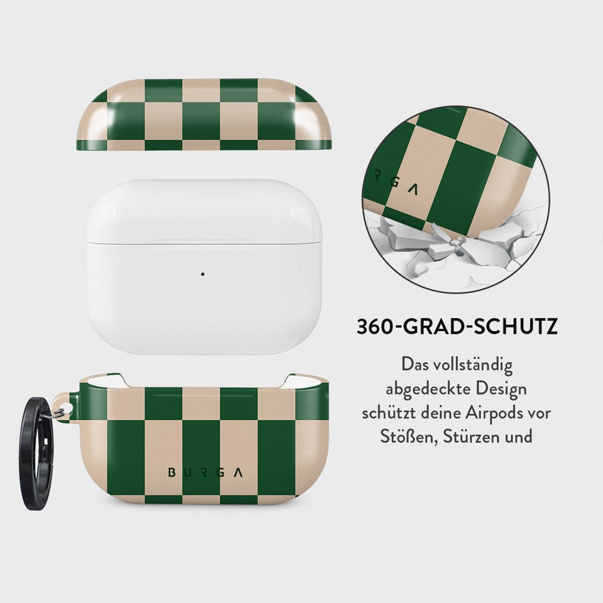 BURGA Kopfhörer-Schutzhülle Burga Hardcase Hülle Apple AirPods Pro 2 - Ivy League