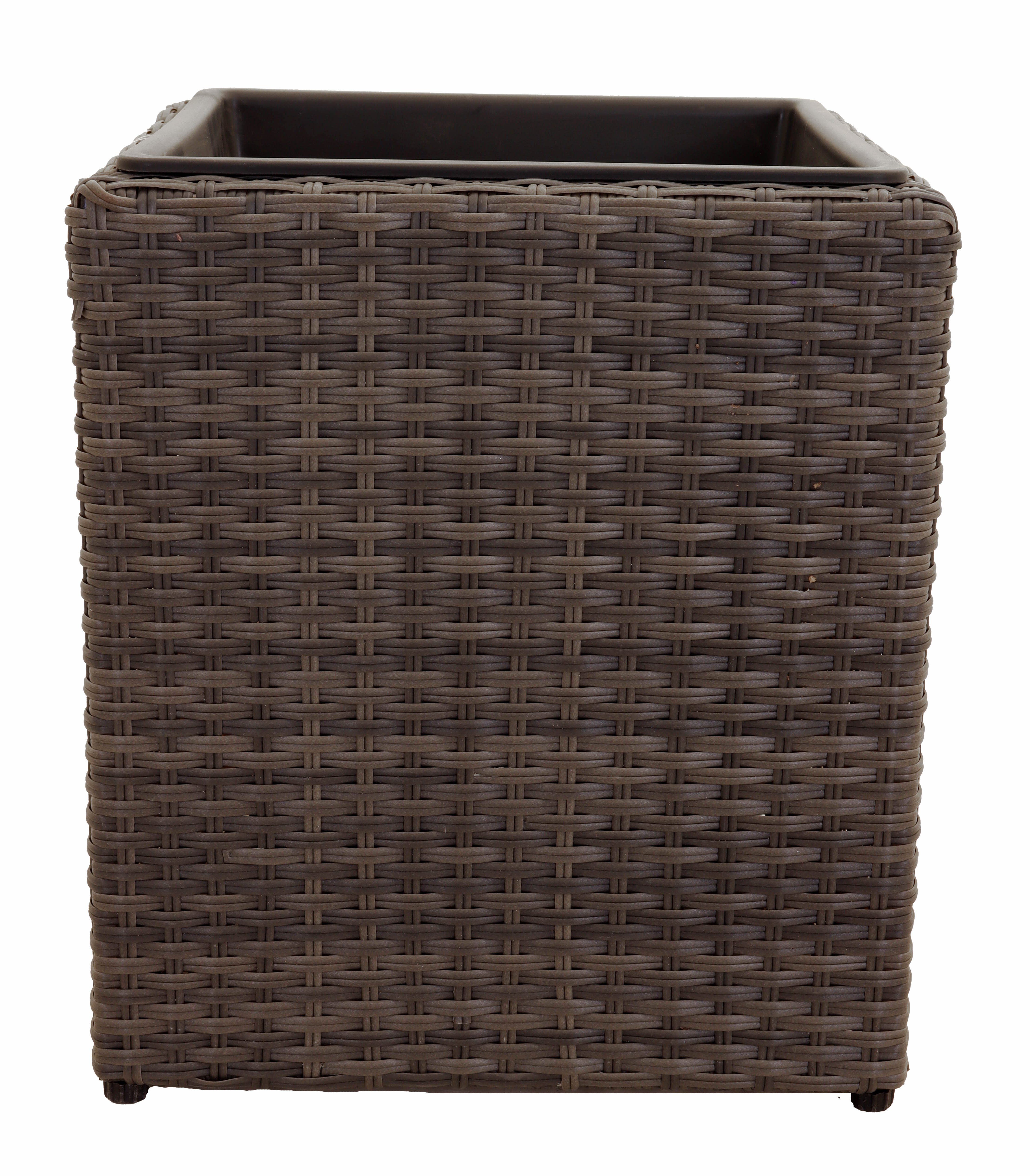 tegawo Pflanzkübel Polyrattan Quader, Blumenkübel