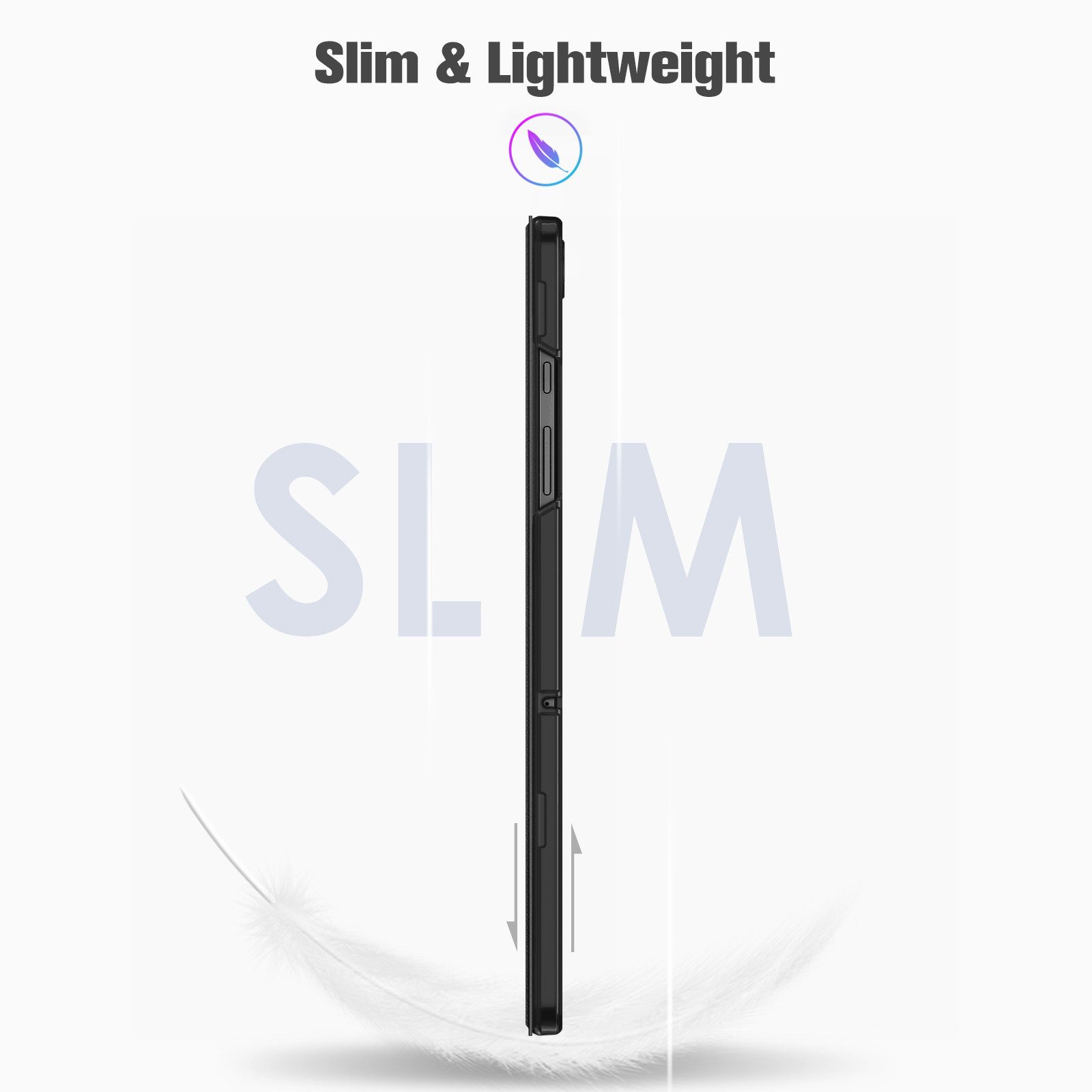 Fintie Tablet-Hülle für Samsung Galaxy Tab A11+ Plus 11 Zoll 2025 / Tab A9+ Plus 11'' 2023 11 Zoll, mit Schutzfolie, Ultradünn Schutzhülle mit Translucent Rücks – Bild 4 von 5