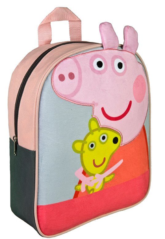 UNDERCOVER Kinderrucksack Peppa, Frontseite aus Plüsch