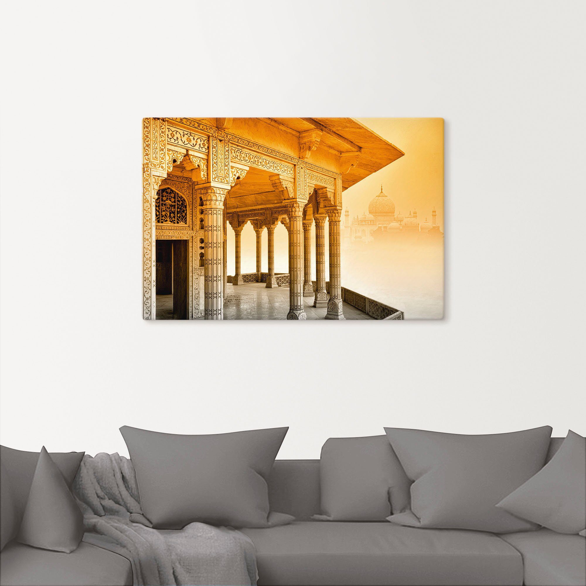Artland Wandbild »Fort Agra mit Taj Mahal«, Gebäude (1 Stück), in vielen Größen & Produktarten - Alubild / Outdoorbild für den Außenbereich, Leinwandbild, Poster, Wandaufkleber / Wandtattoo auch für Badezimmer geeignet-kaufen