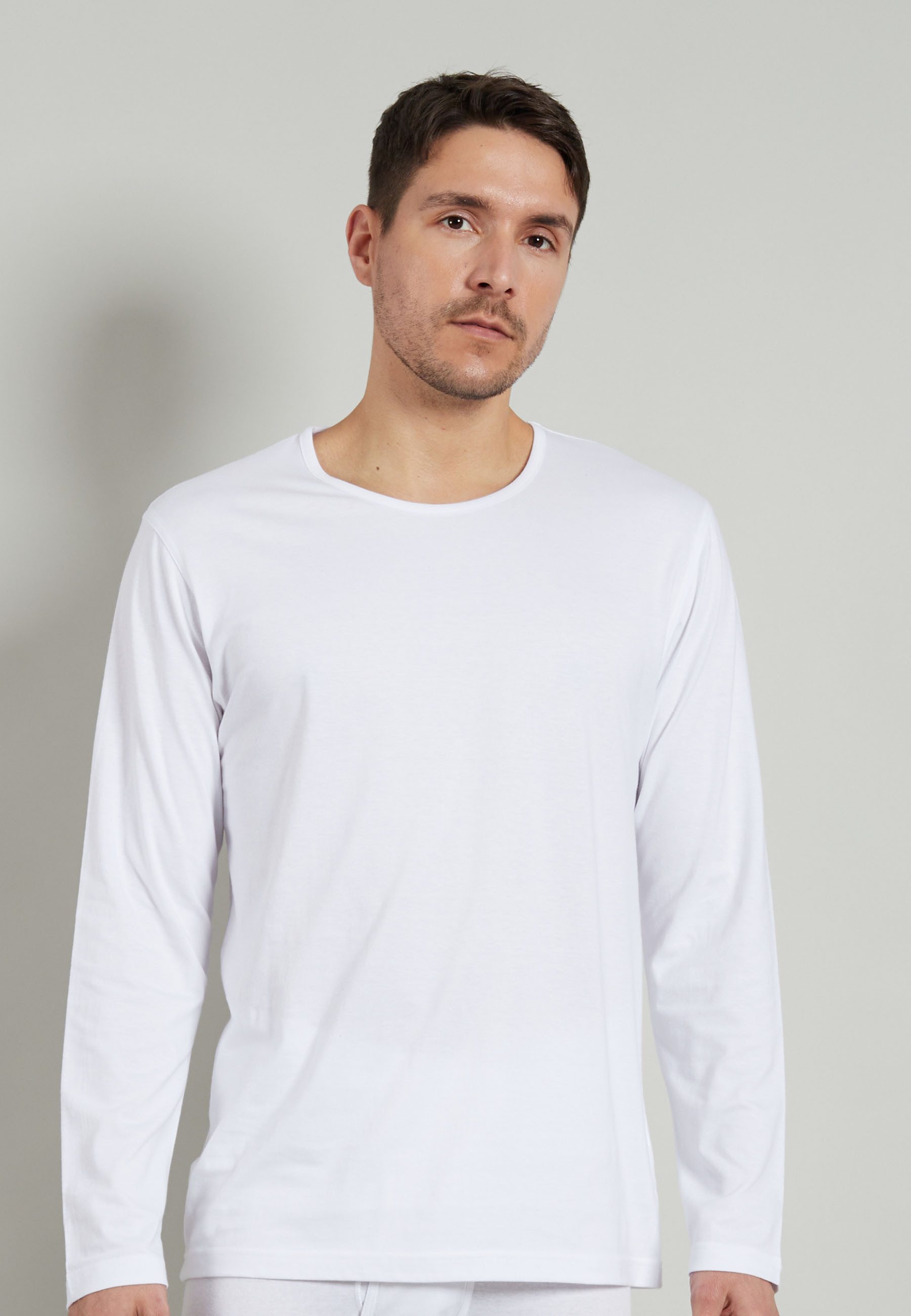 GÖTZBURG Unterziehshirt GÖTZBURG Herren Longsleeve weiß uni 3er Pack (3-St) günstig online kaufen