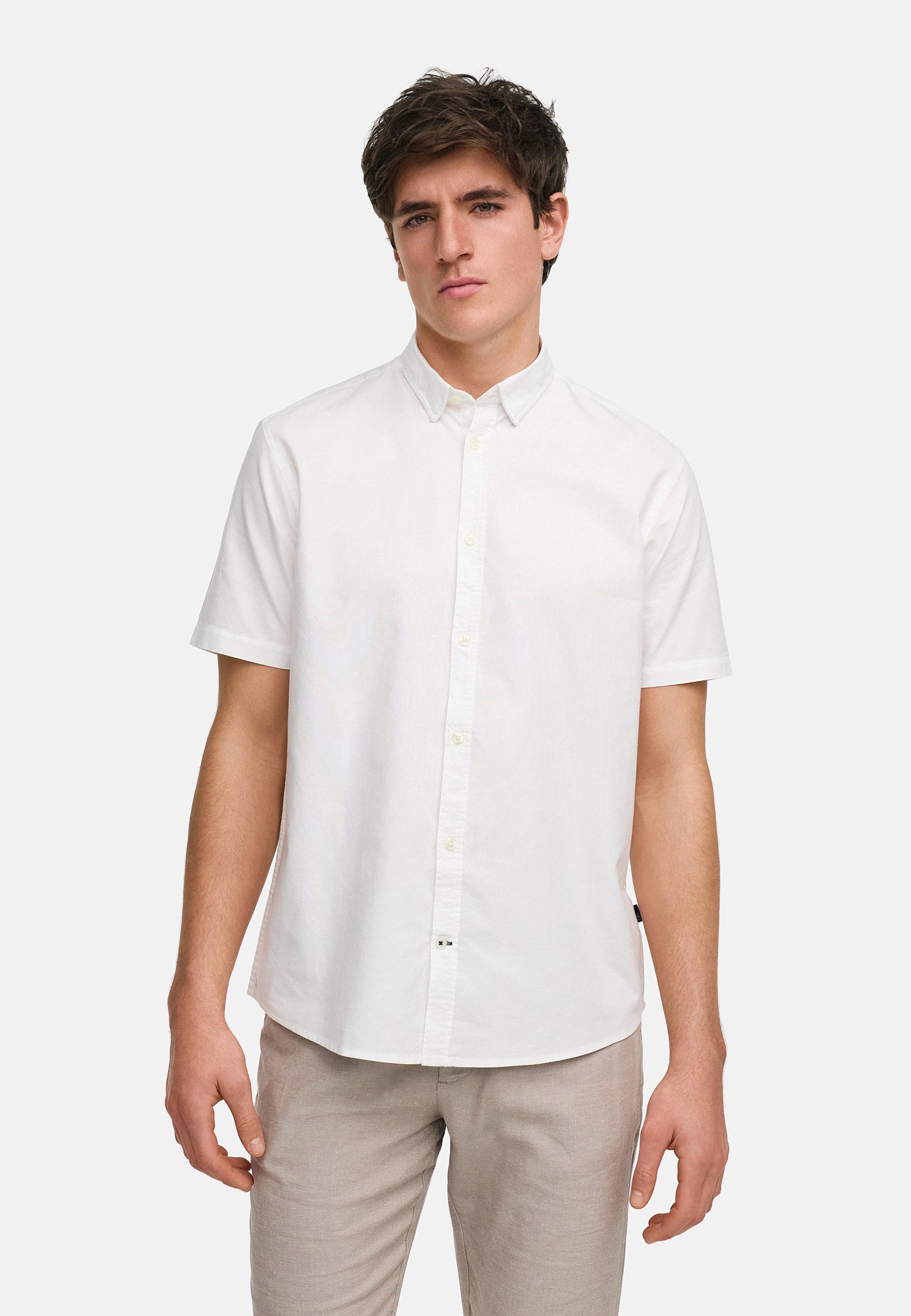 Kronstadt Kurzarmhemd Herren KSAsk Herrenhemd Kurzarm aus hochwertigem Oxford-Gewebe aus 100 % Baumwolle