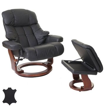 MCA furniture Relaxsessel Windsor XXL, Extradicke Polsterung, inklusive gepolstertem Fußhocker mit Staufach