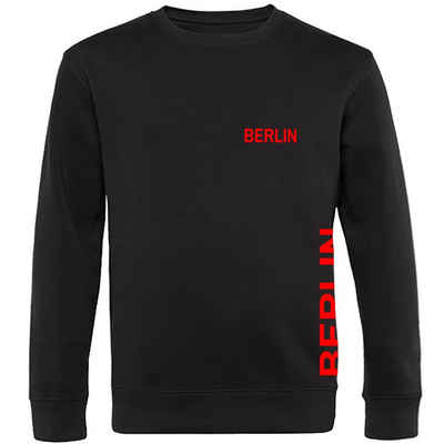 multifanshop Sweatshirt Berlin rot - Brust & Seite - Pullover