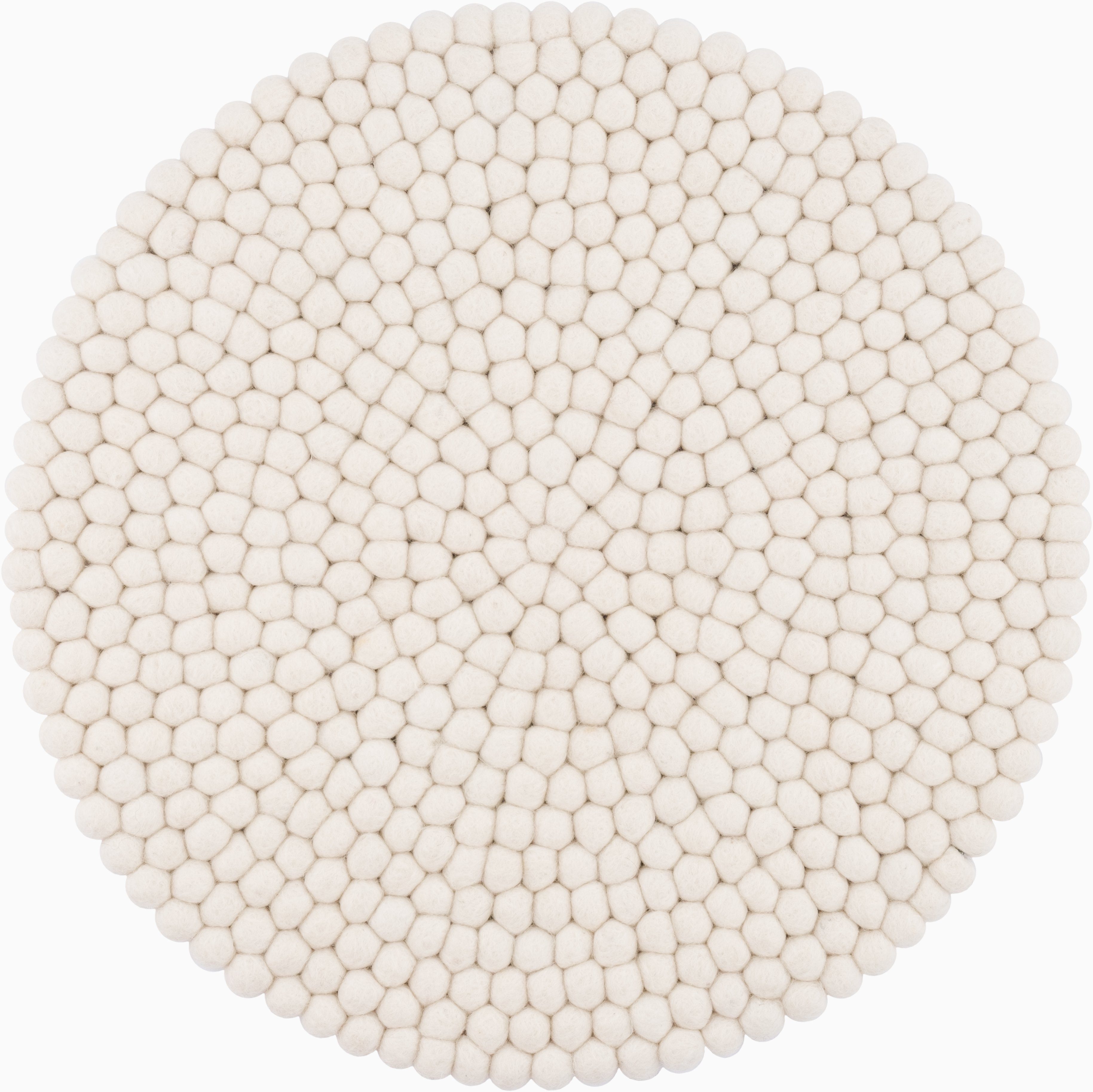 myfelt Stuhlkissen Filzkugel Sitzauflage ⌀ 36 cm, 100% reiner Schurwolle, rund, schmutzabweisend Linéa