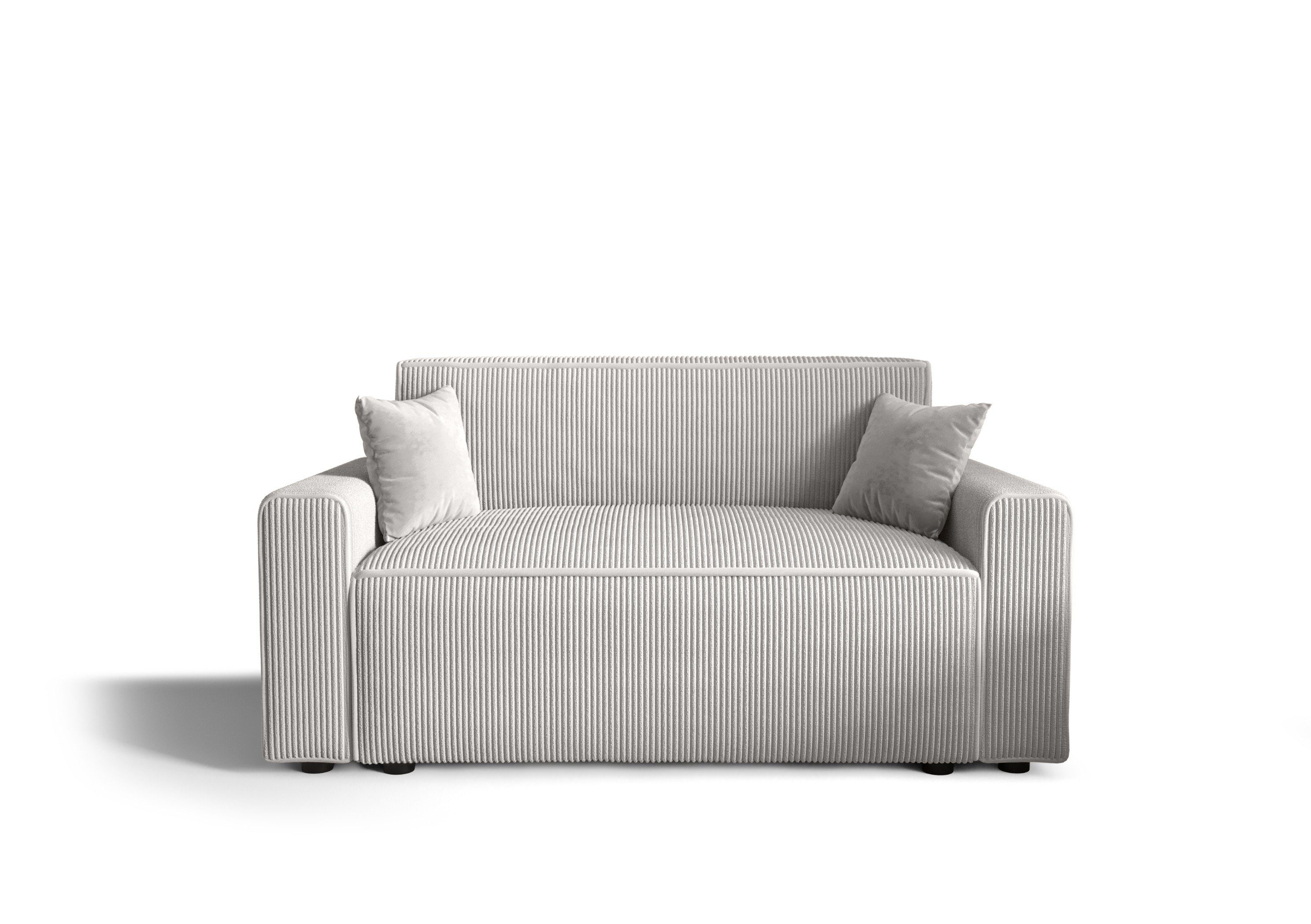 pressiode Sofa Schlafsofa, BIS Weiß Schlaffunktion und COUCH MIRA Bettkasten 171cm mit