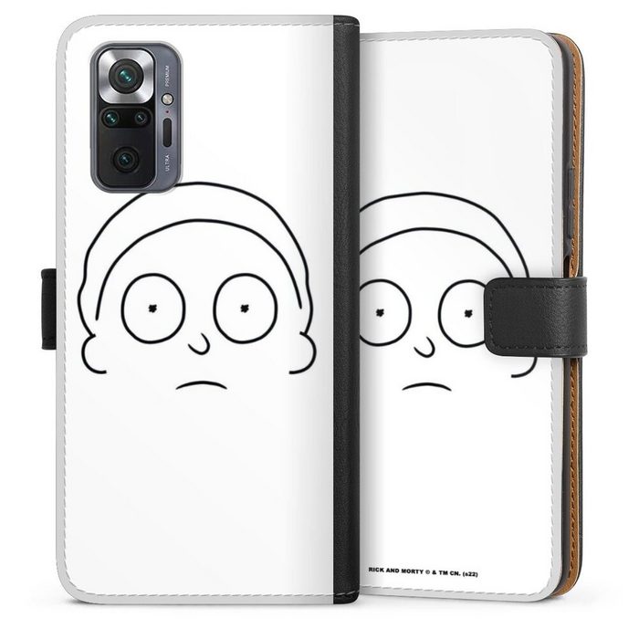 DeinDesign Handyhülle Rick & Morty Serienmotiv Fanartikel Morty Line Art Xiaomi Redmi Note 10 Pro Hülle Handy Flip Case Wallet Cover