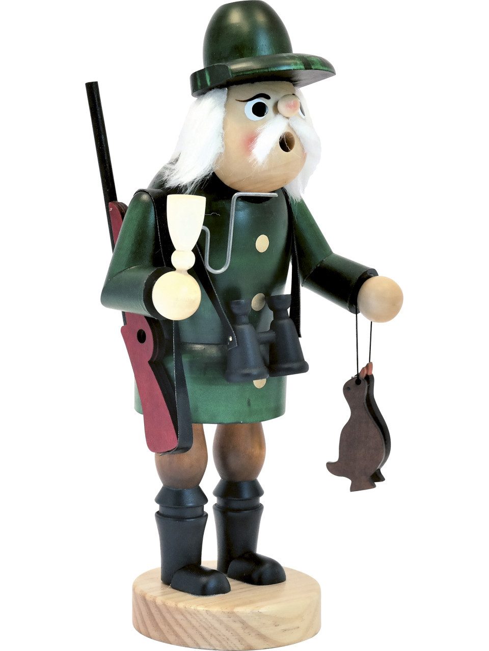 SAICO Original Räuchermännchen Saico Räucherfigur Jäger Holz 30 cm grün/natur
