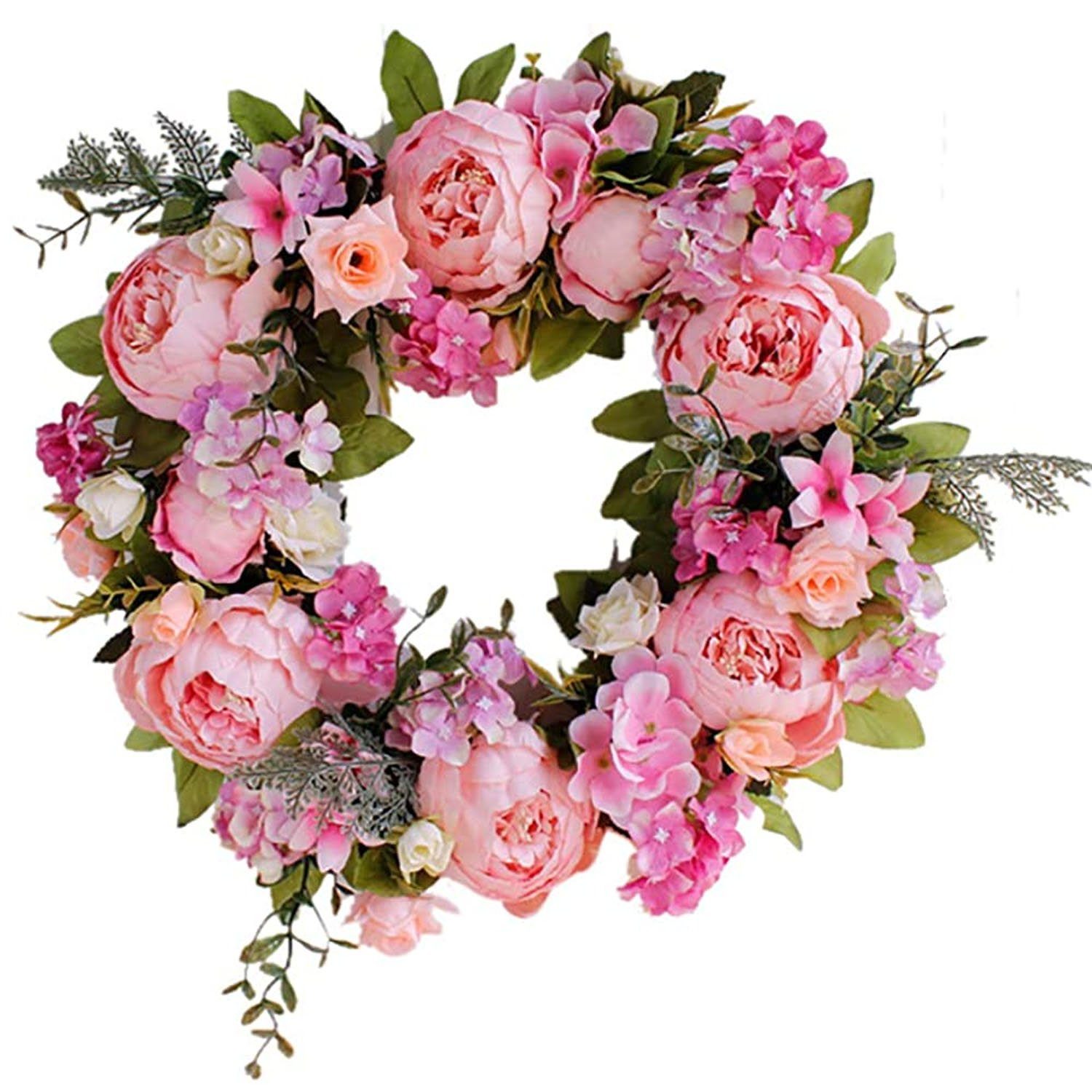 Kunstkranz Künstliche Türkranz Deko Kranz Dekorative Blumenkranz, zggzerg, günstig online kaufen