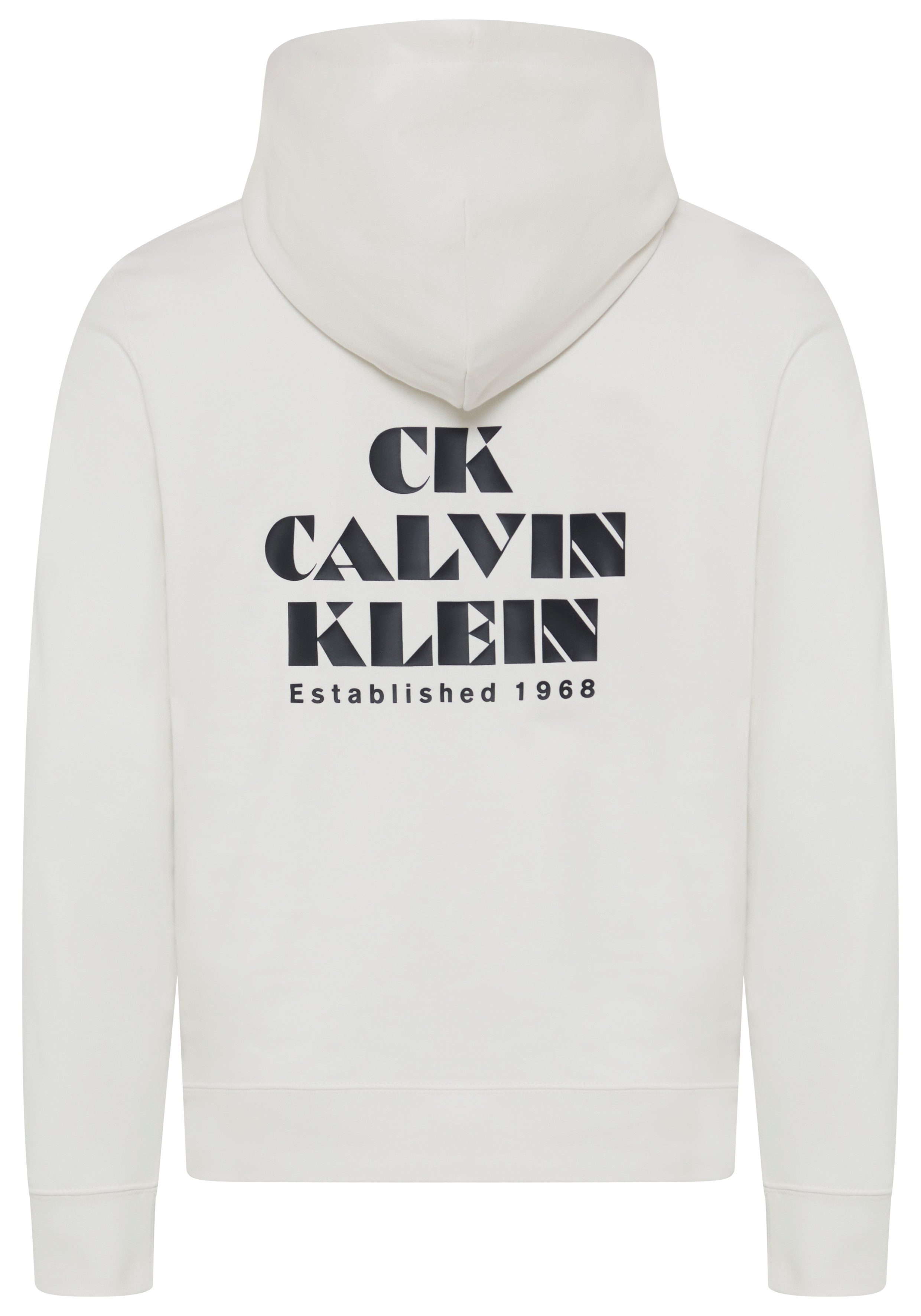 Calvin Klein Jeans Kapuzensweatshirt großer Rückendruck, Regular Fit, reine Baumwolle