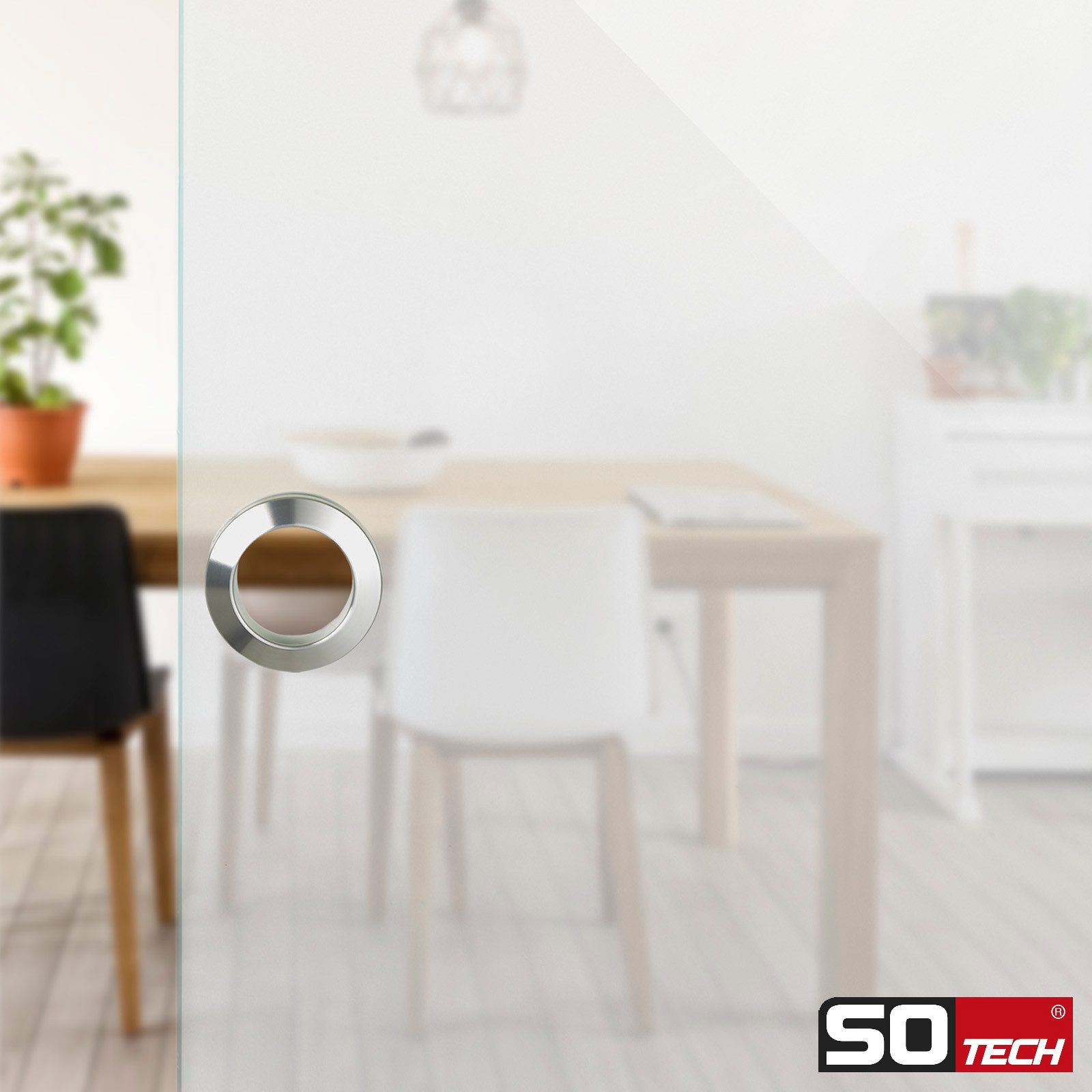 SO-TECH® Schiebetürmuschel 1 Paar Schiebetürgriff EMINA Ø 58 mm Edelstahl g günstig online kaufen