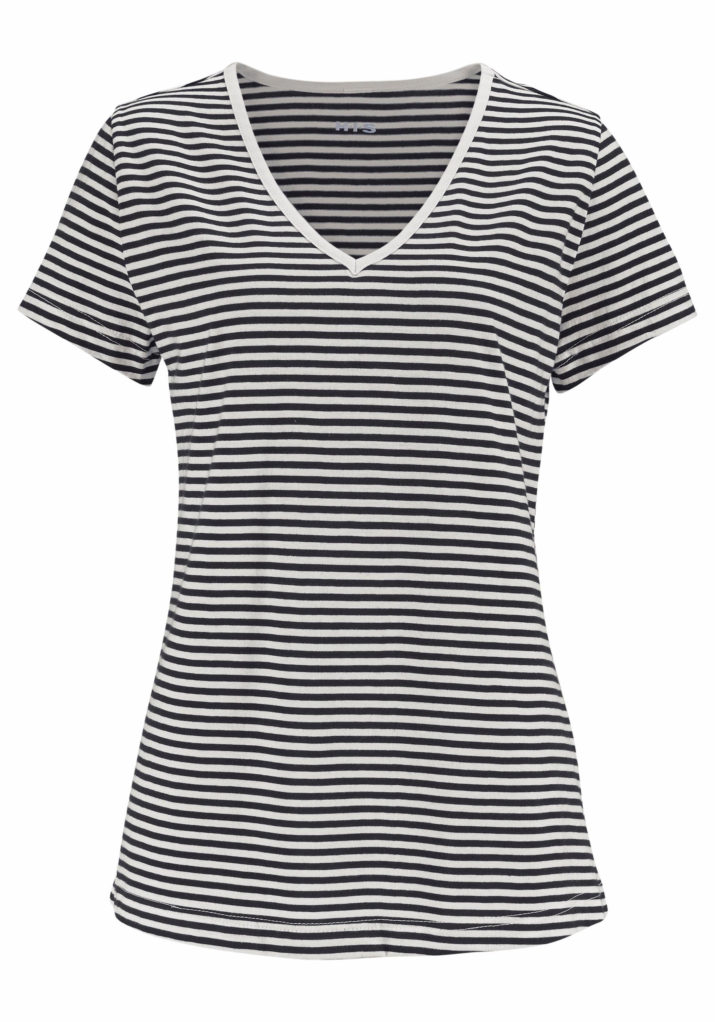 H.I.S Capri-Pyjama (Set, 2 tlg) mit geringeltem T-Shirt und legerer Hose