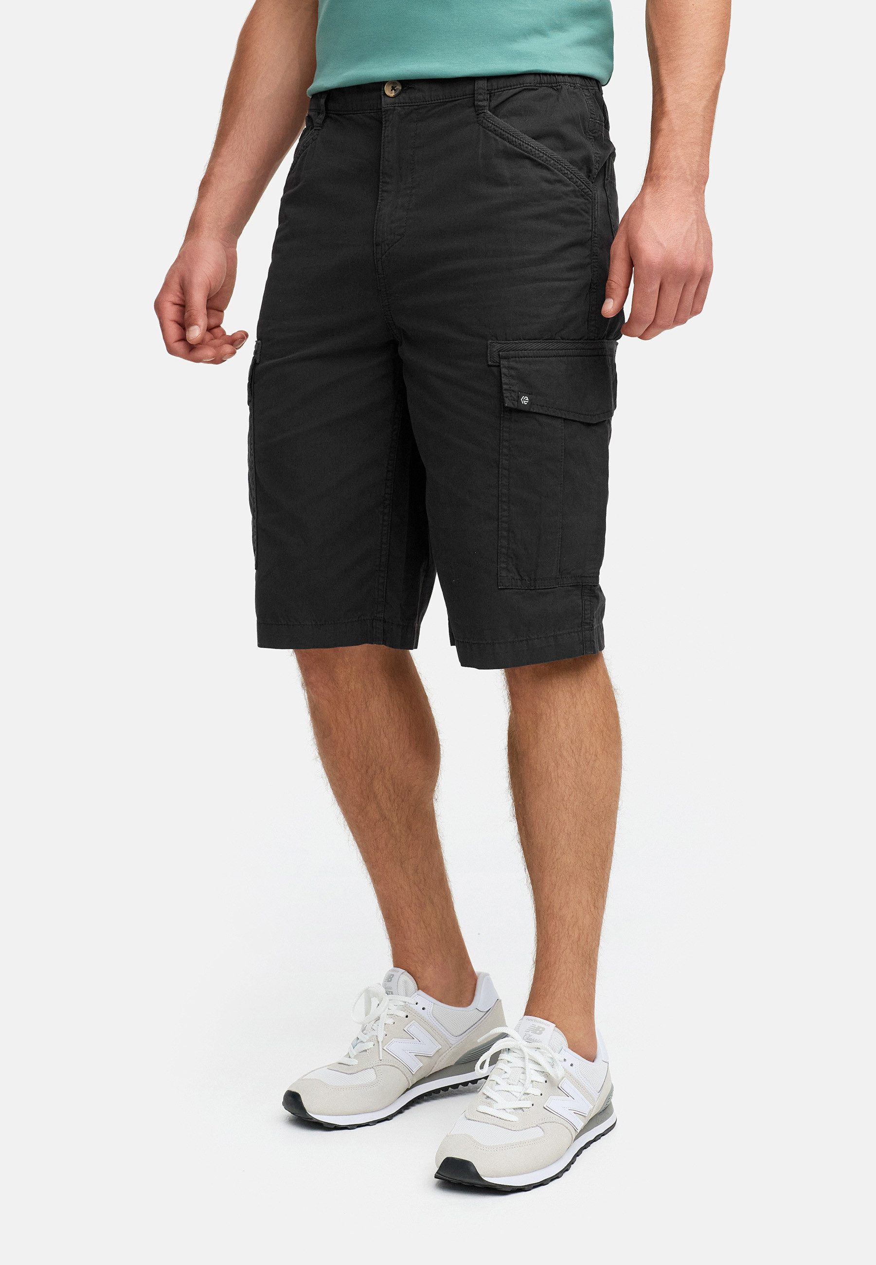 Indicode Cargoshorts Herren INNadim Cargoshorts aus Baumwolle mit elastischen Einsätzen am Bund für eine flexible Passform