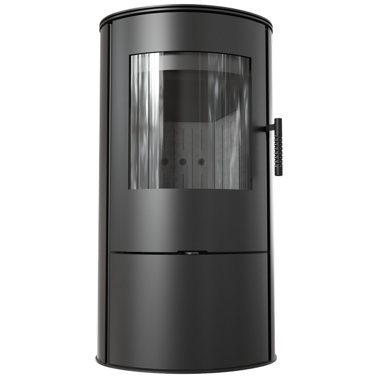 Kratki Kaminofen KAMINOFEN AUS STAHL ROLLO Ø 150 7 KW SCHWARZE THERMOTEC, 7,00 kW