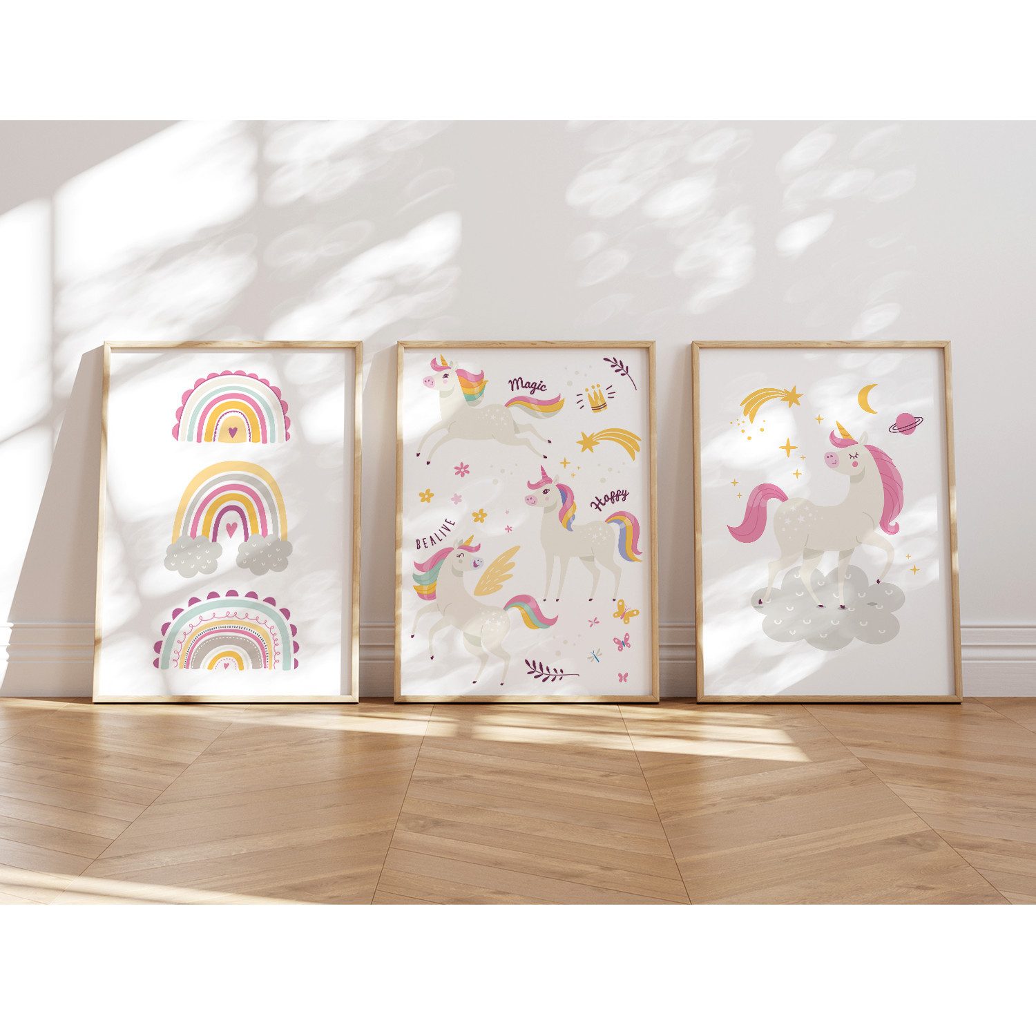 MeinBaby123® Poster Einhorn Bilder Kinderzimmer, Poster günstig online kaufen