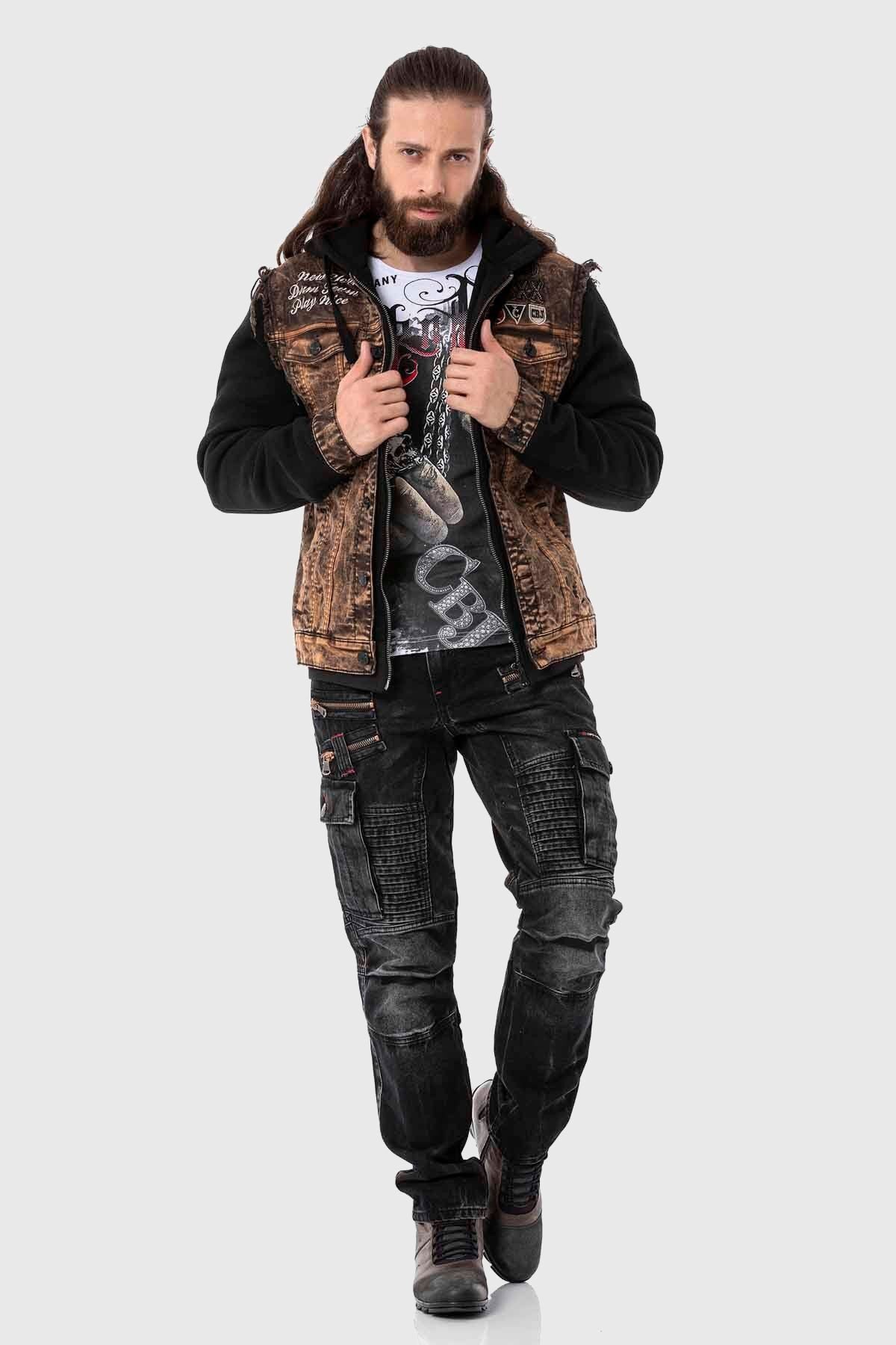 Cipo & Baxx Jeansjacke Jacke im trendigen Design