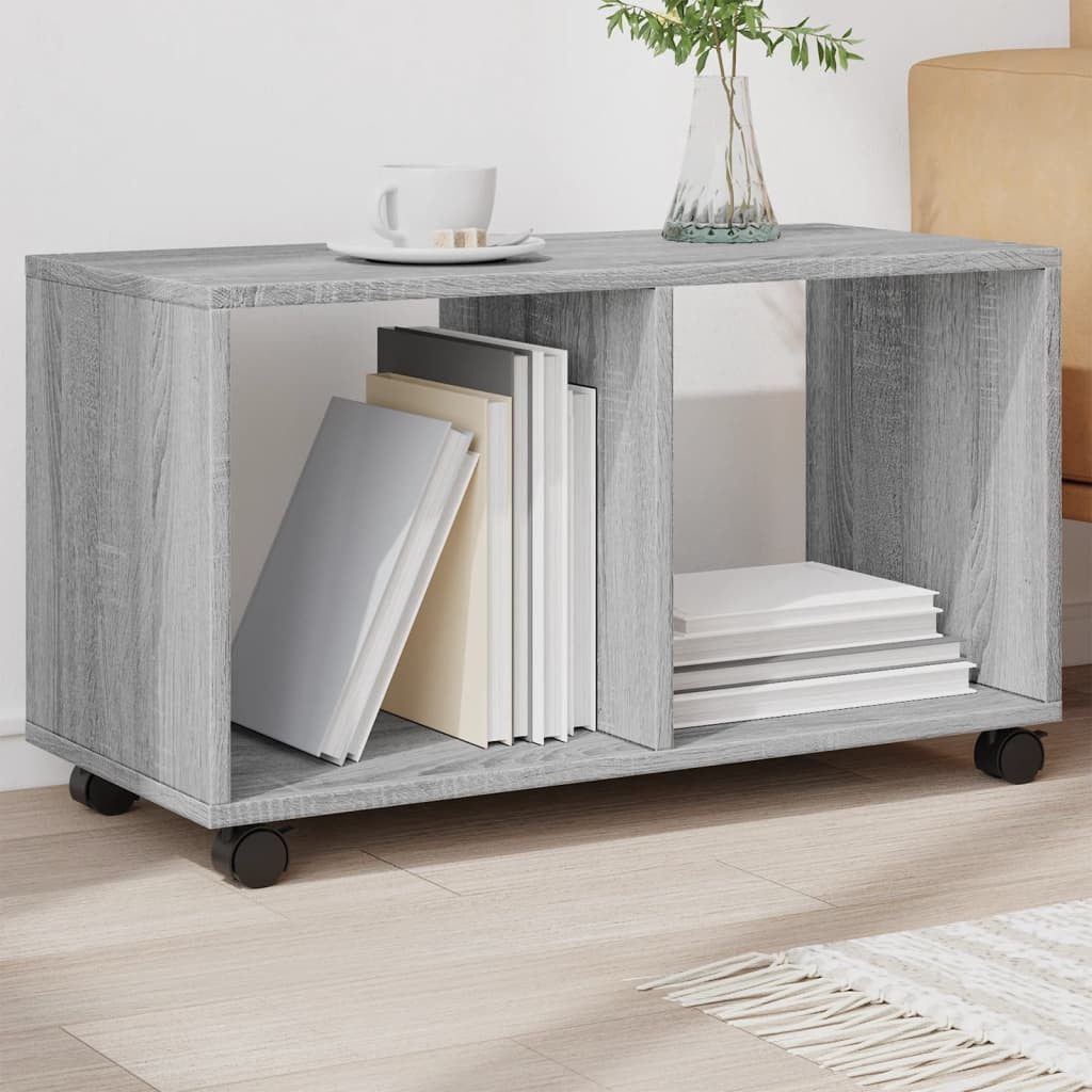 vidaXL Beistelltisch Rollschrank Grau Sonoma 72x33x42,5 günstig online kaufen