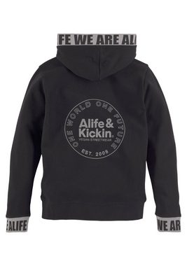 Alife & Kickin Kapuzensweatshirt Rückenprint und beschrifteten Bündchen, NEUE MARKE!