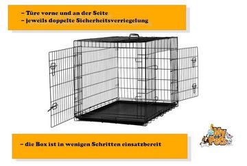 MYPETS Tiertransportbox KOMPLETTSET Hundegitterbox Hundetransportbox Hundebox Gitterbox
