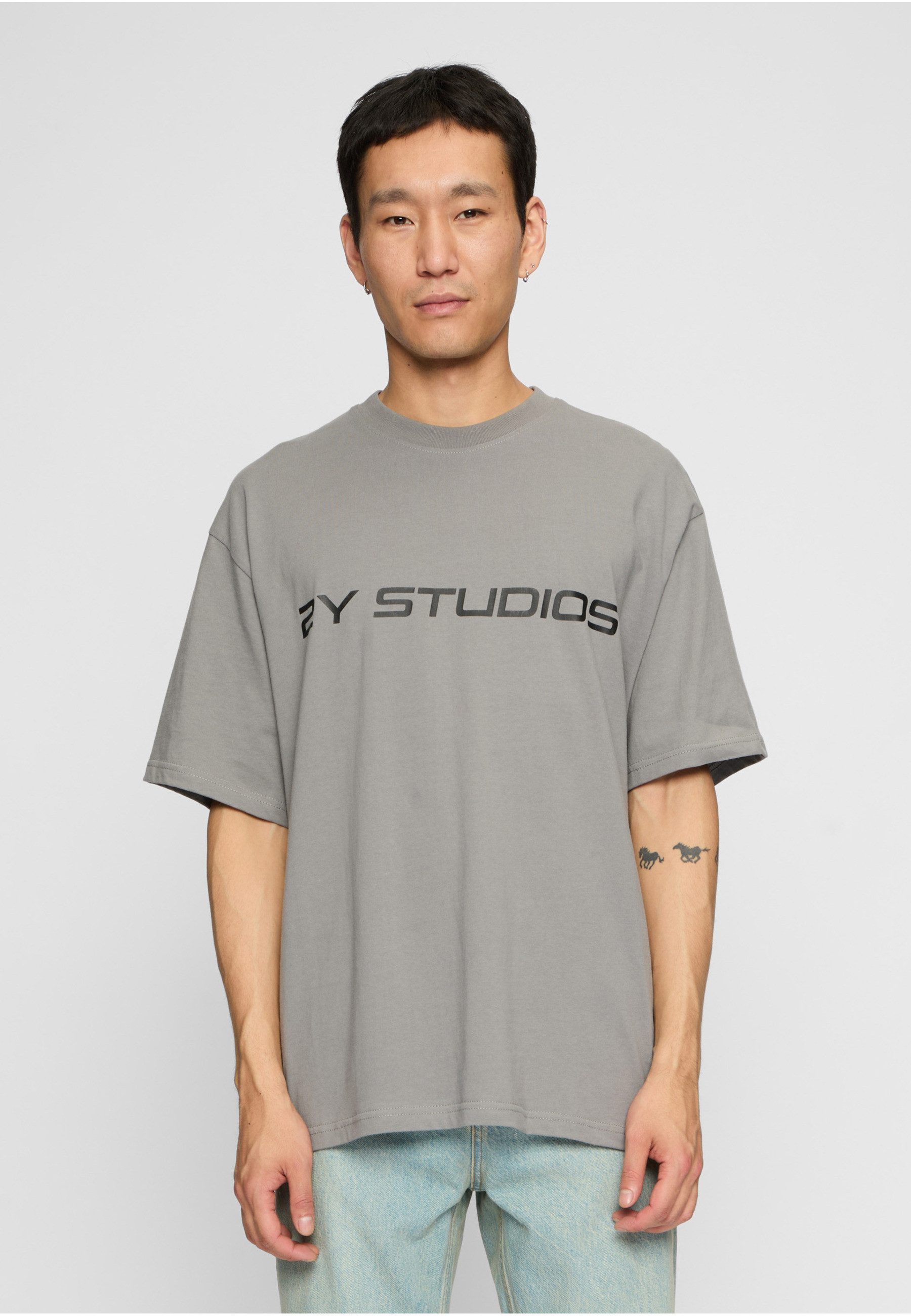 2Y Studios T-Shirt 2Y Studios Herren Logo Oversize Tee (1-tlg)