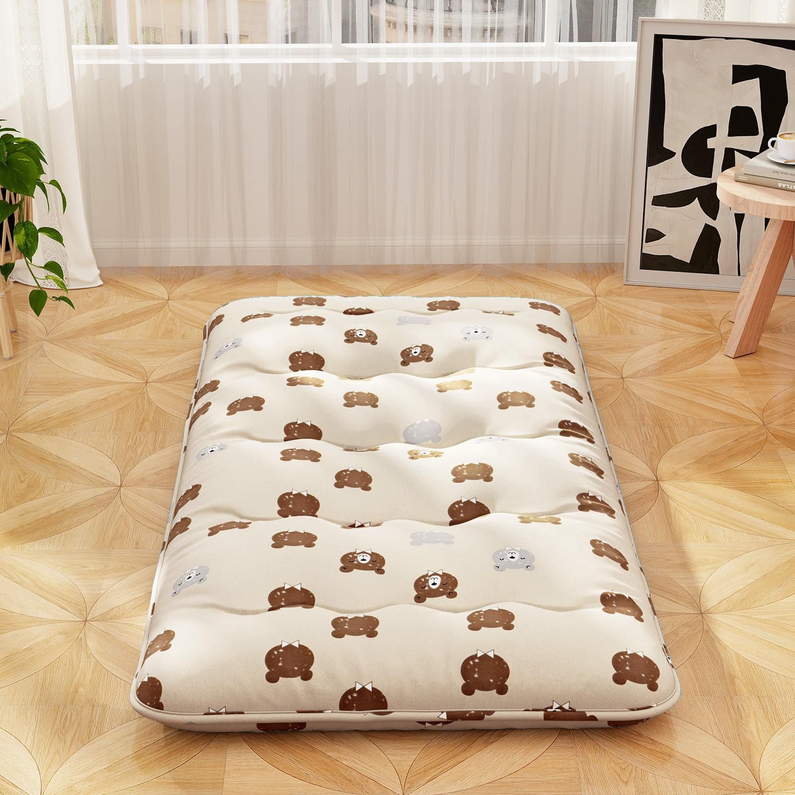 Futonmatratze, COSTWAY, 10 cm hoch, Tatami-Matratze, klappbar, mit Tragetas günstig online kaufen