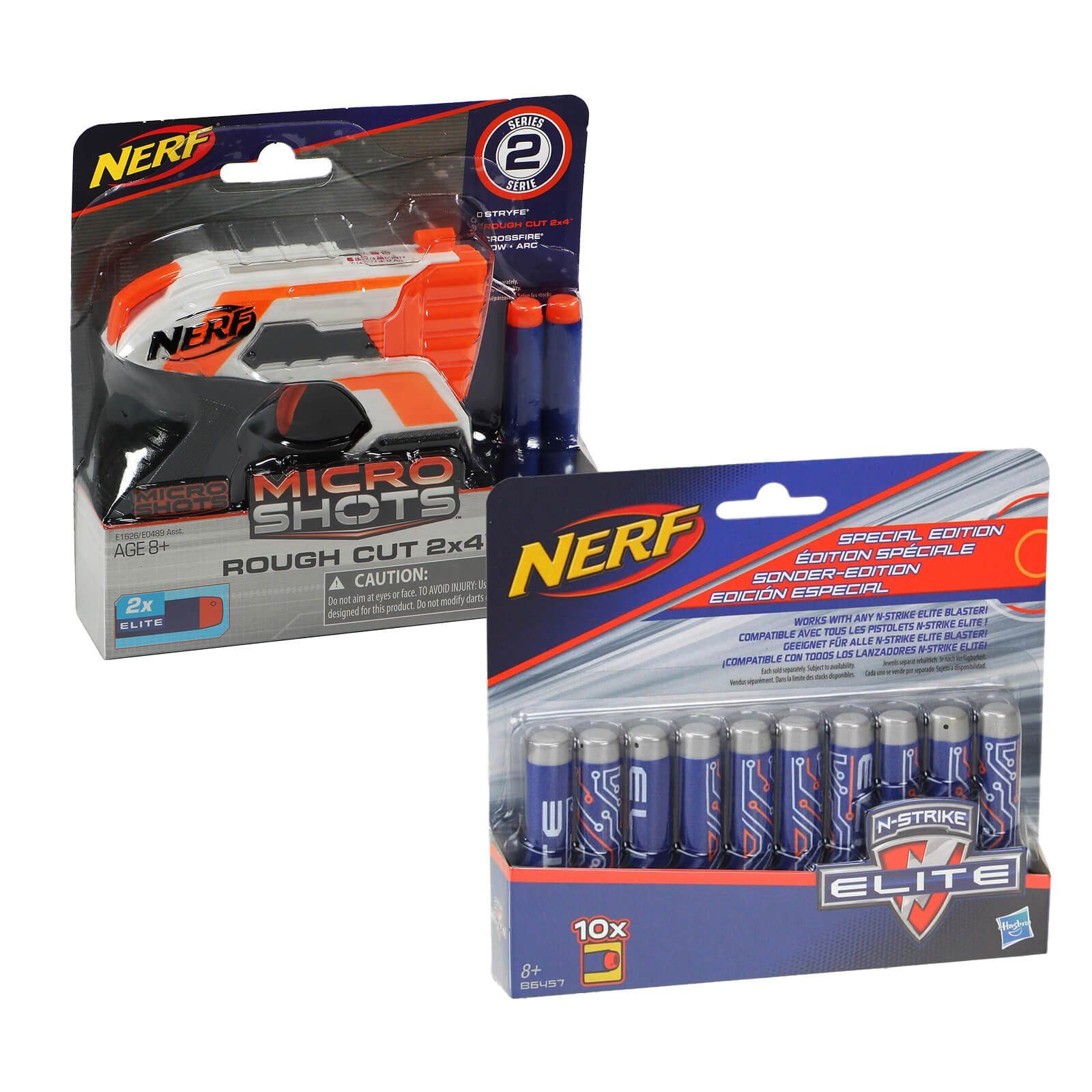 Nerf Blaster Nerf N-Strike Micro Shots Rough Cut 2x4 Blaster + Darts Sonderedition