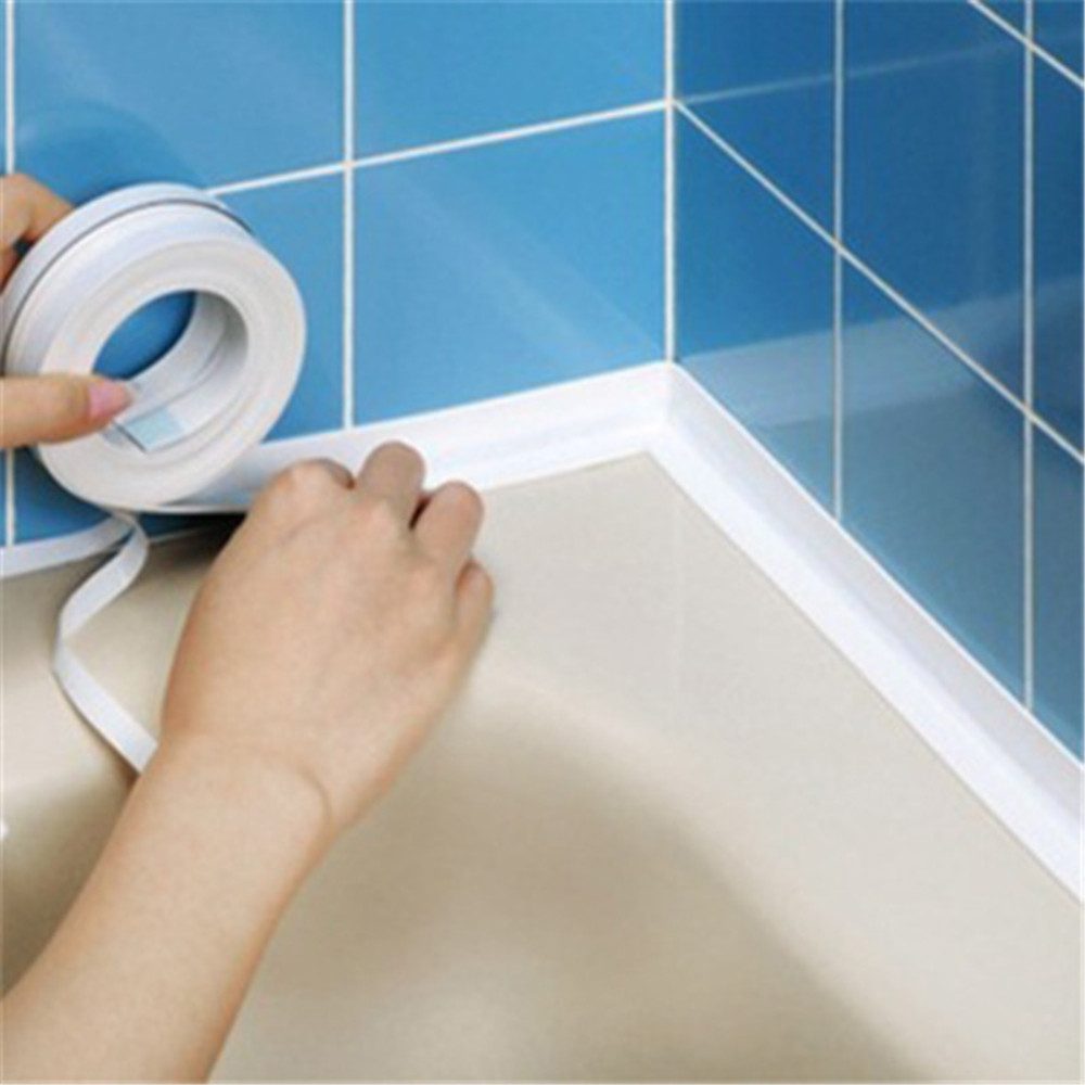 Blusmart Dichtungsband Dichtungsband für Küche und Bad, (Selbstklebend Abdichtungsband Wasserdicht, 0,38m*3,2m), Für Küche und Bad zum Abdichten von Wannen, Waschbecken