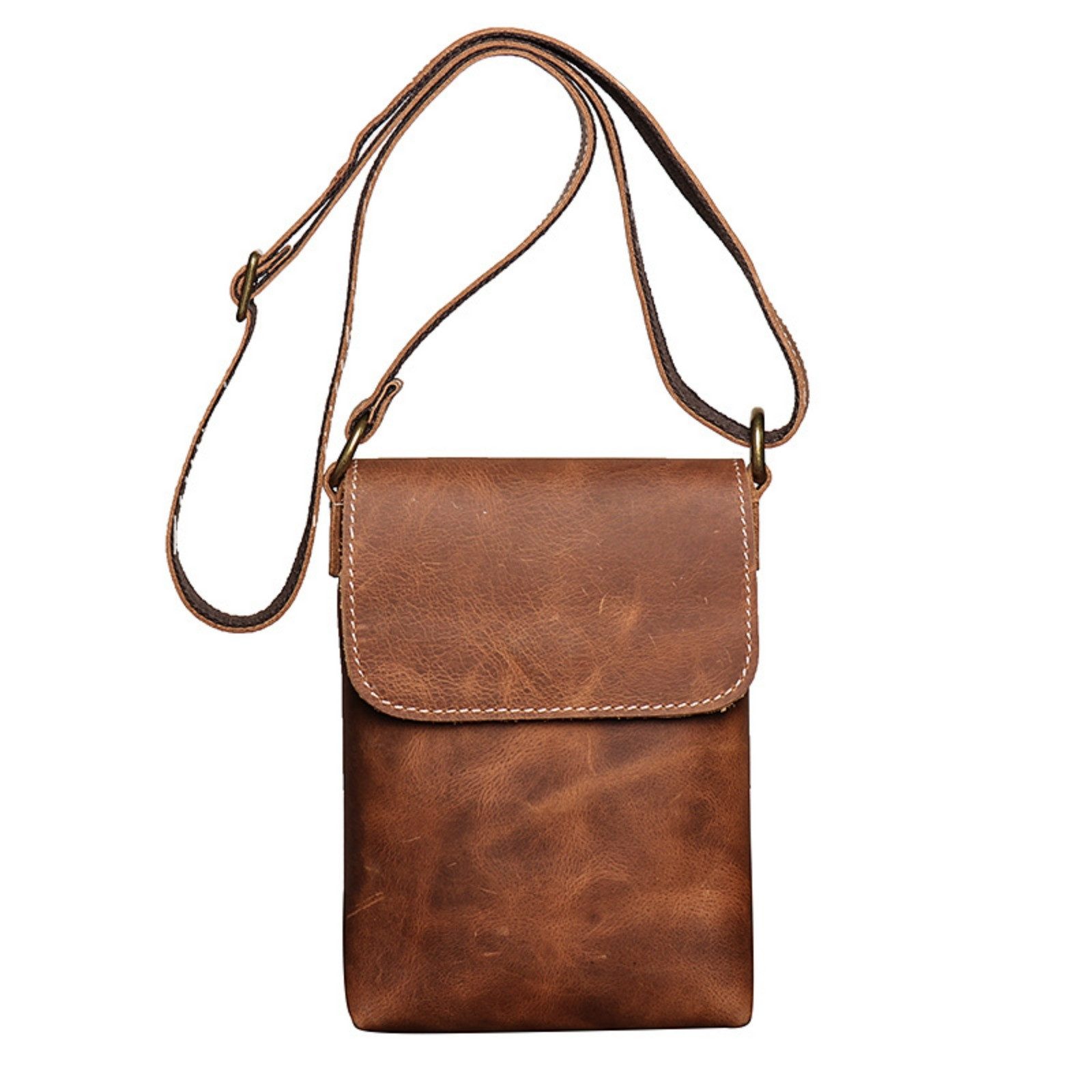 YUBRO-STUDIO Umhängetasche Herren Leder Umhängetasche Klein günstig online kaufen